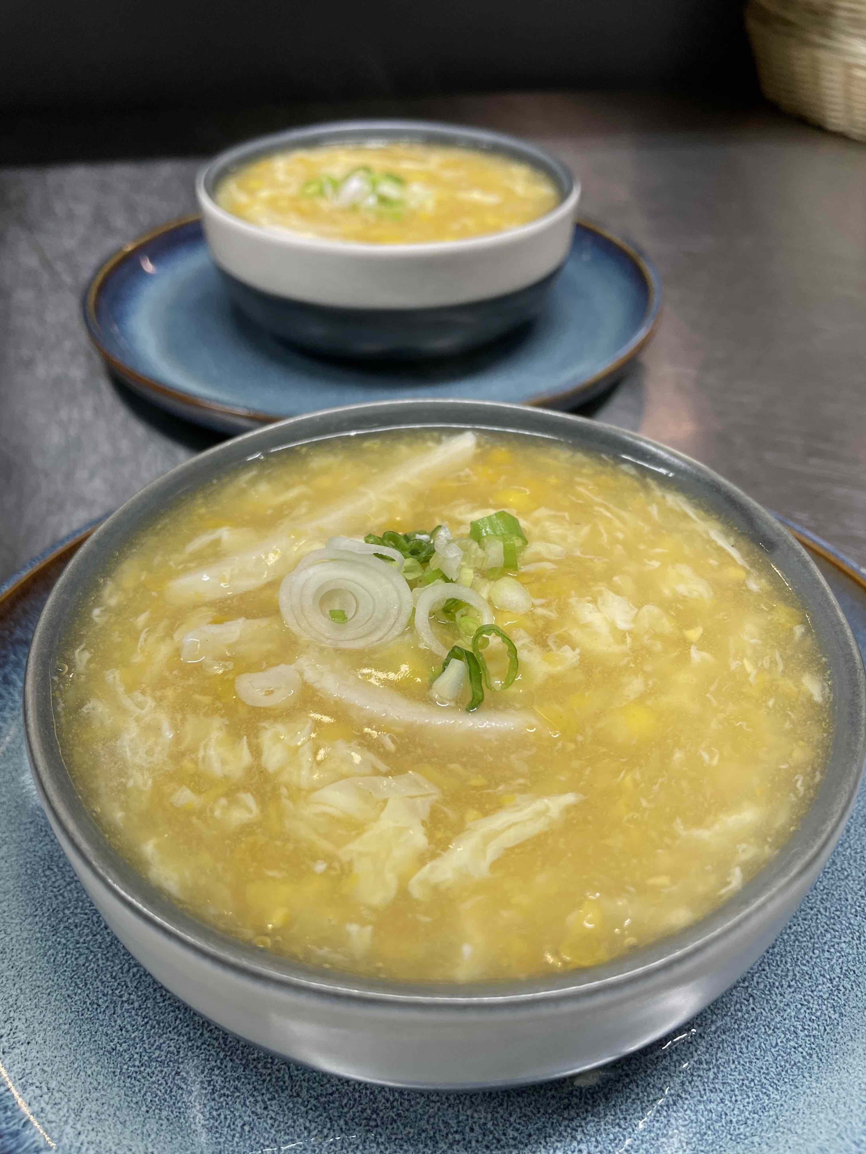90.Sweet Corn Soup with Shredded Chicken
