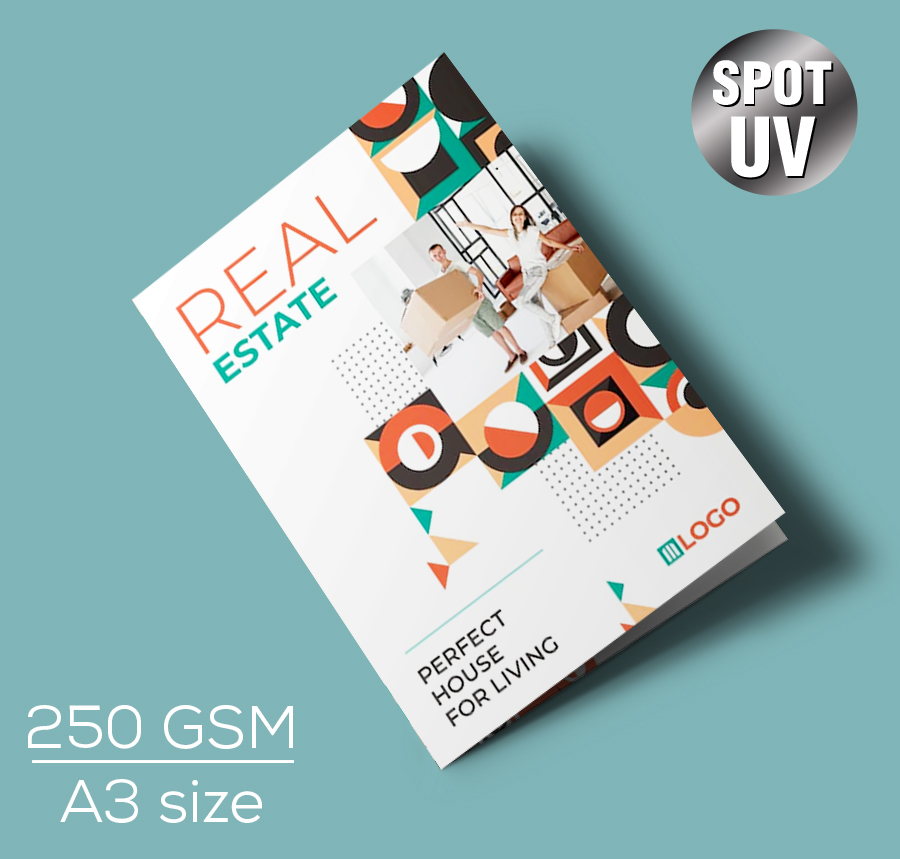A3 Brochure 250 gsm Spot UV