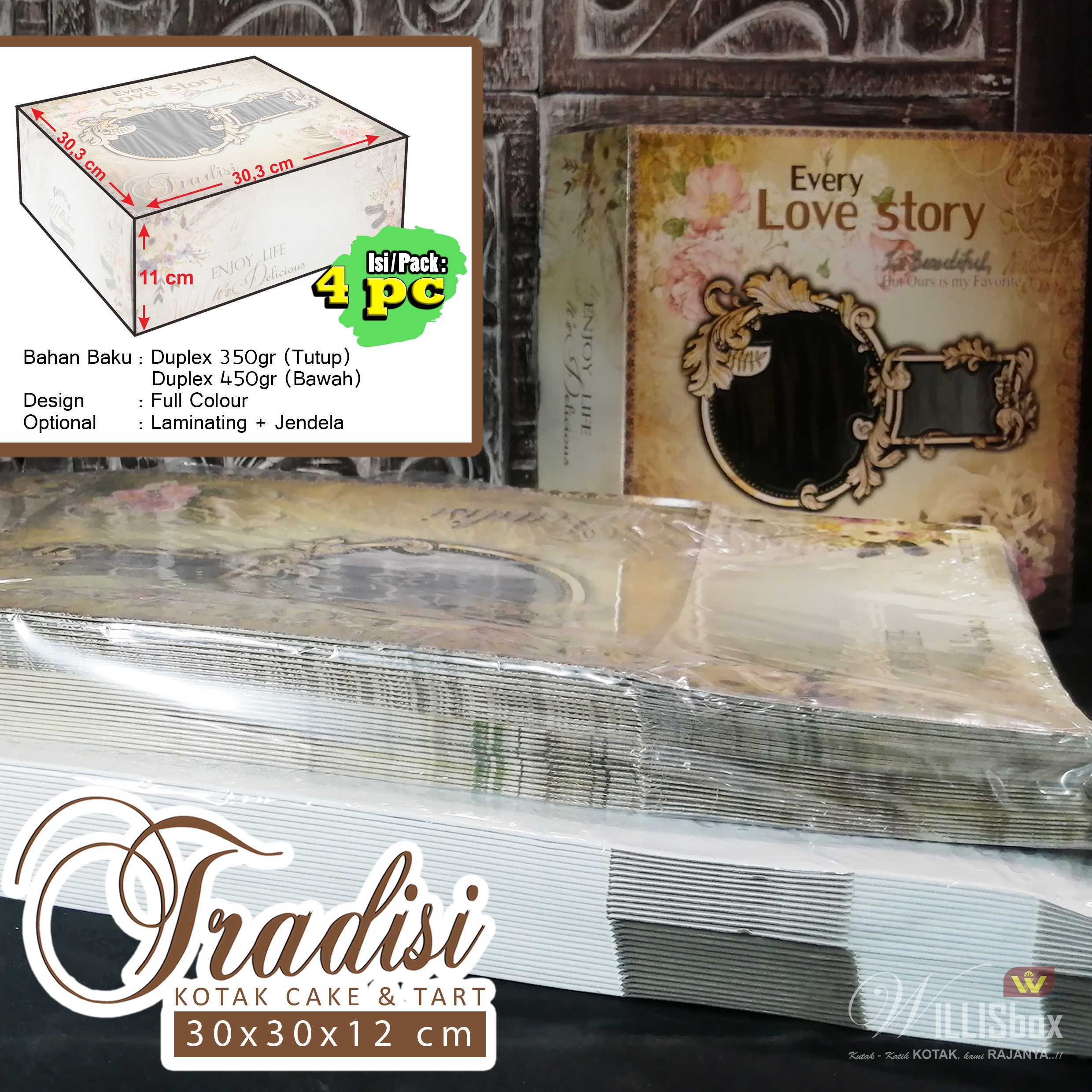 Box Kue 30x30x12 TRADISI 