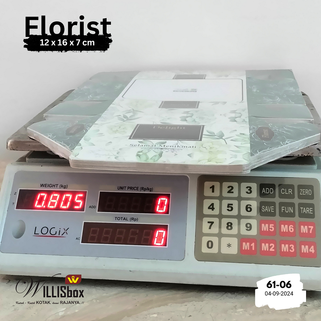 Snack Box 12x16x7 FLORIST 