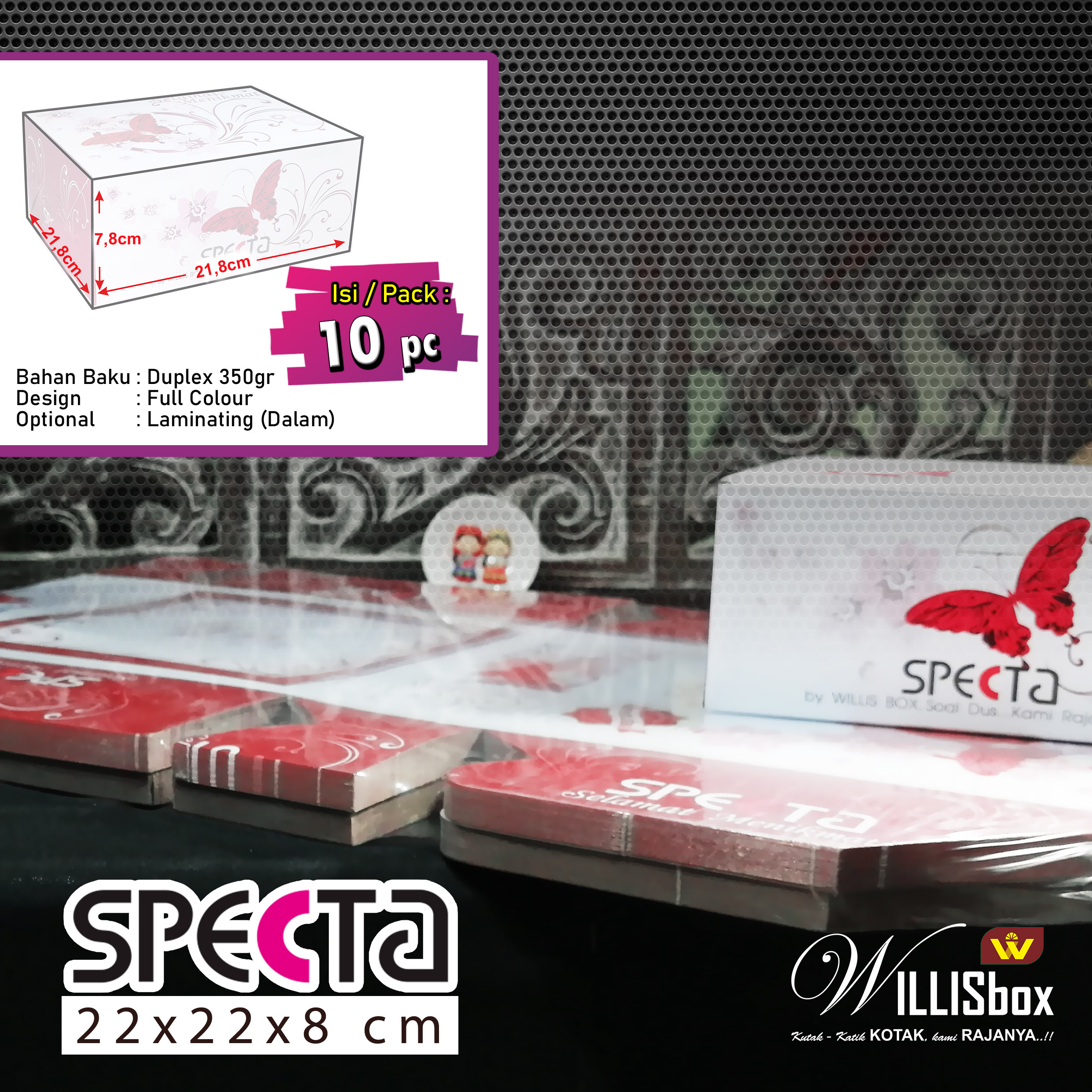Box Nasi Kotak 22x22x8 SPECTA