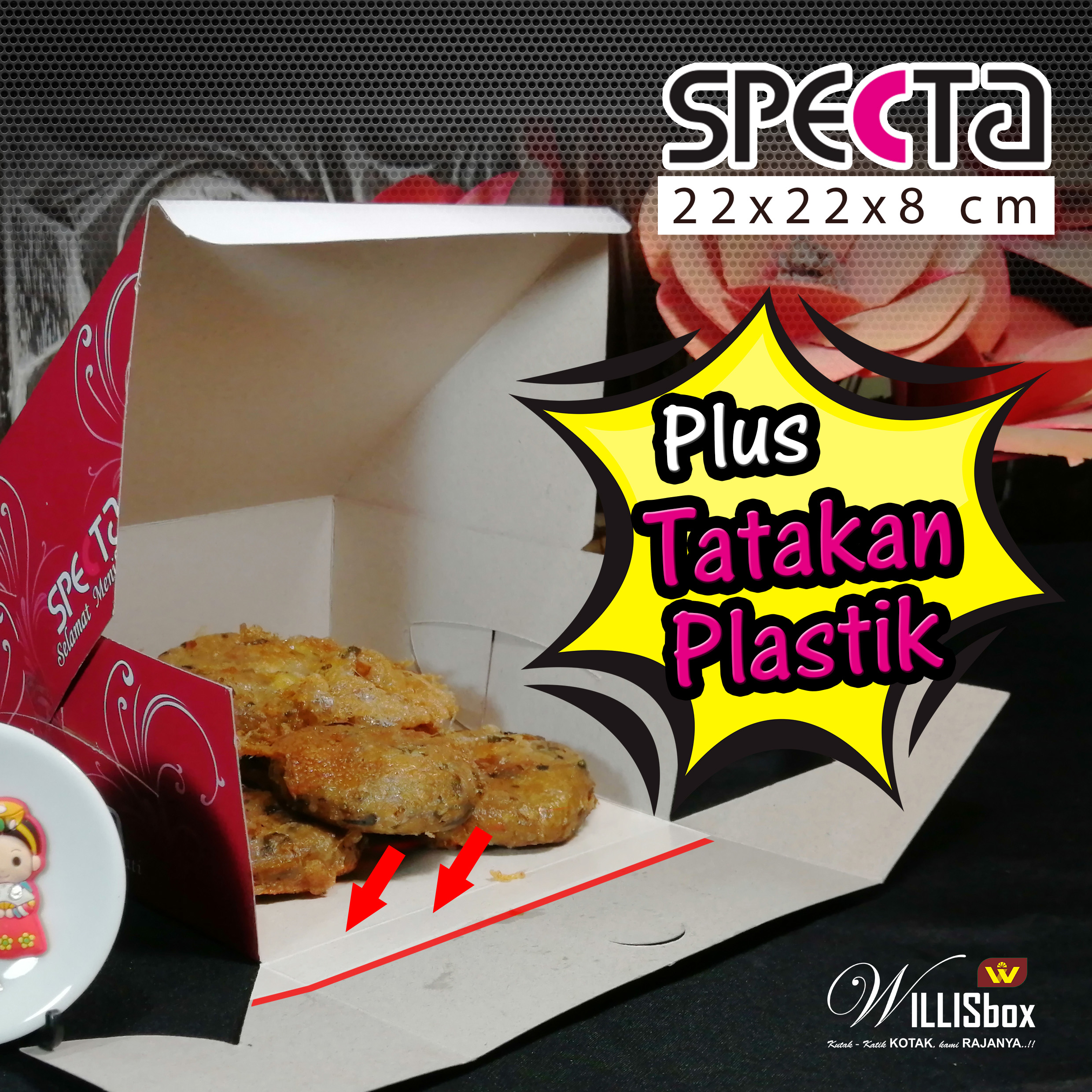 Box Nasi Kotak 22x22x8 SPECTA