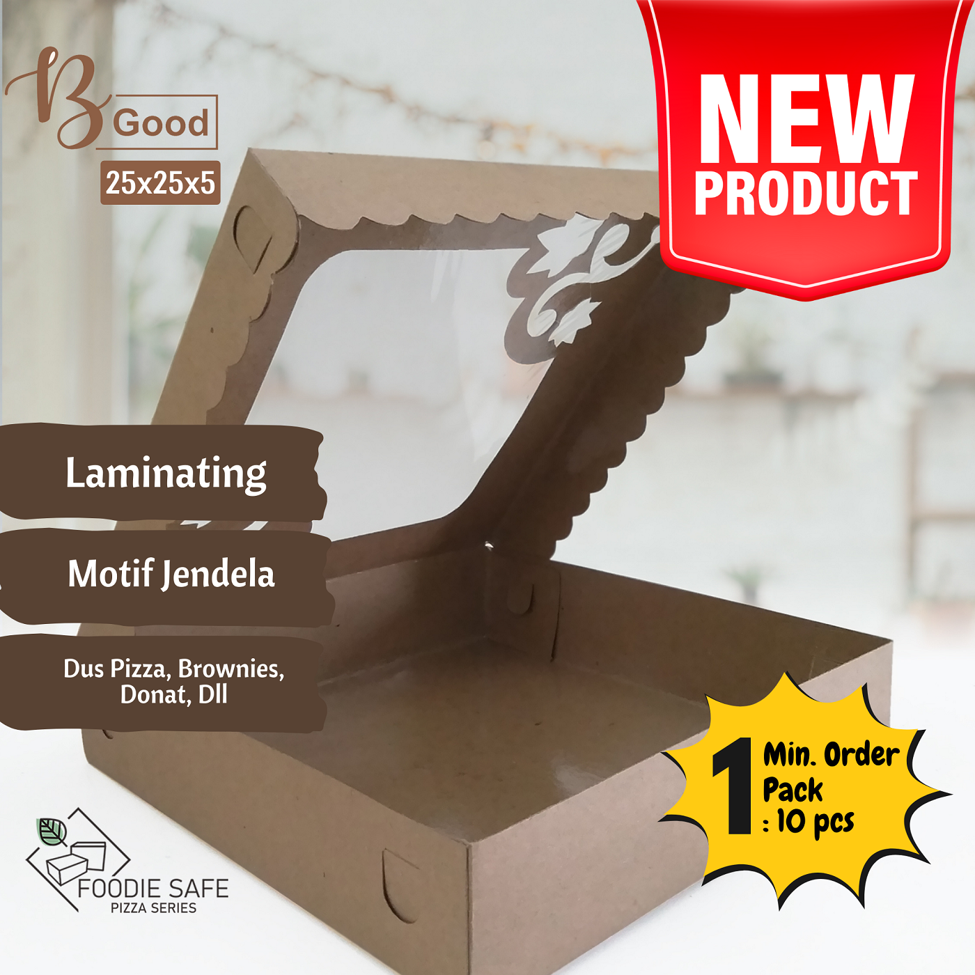 Kotak Kue 25x25x5 B-good Lmt Jendela