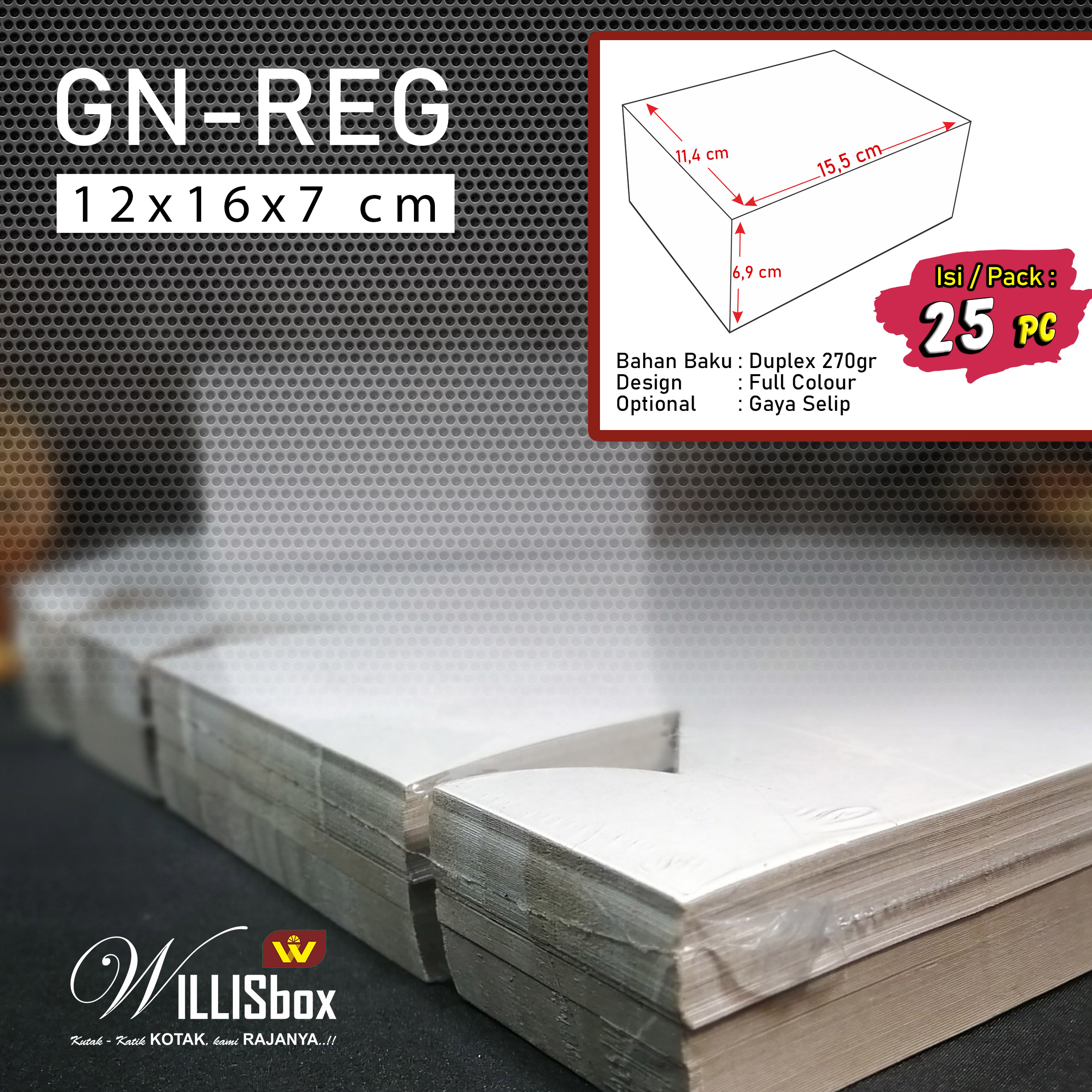 Snack Box 12x16x7 GN-REG (Polos)