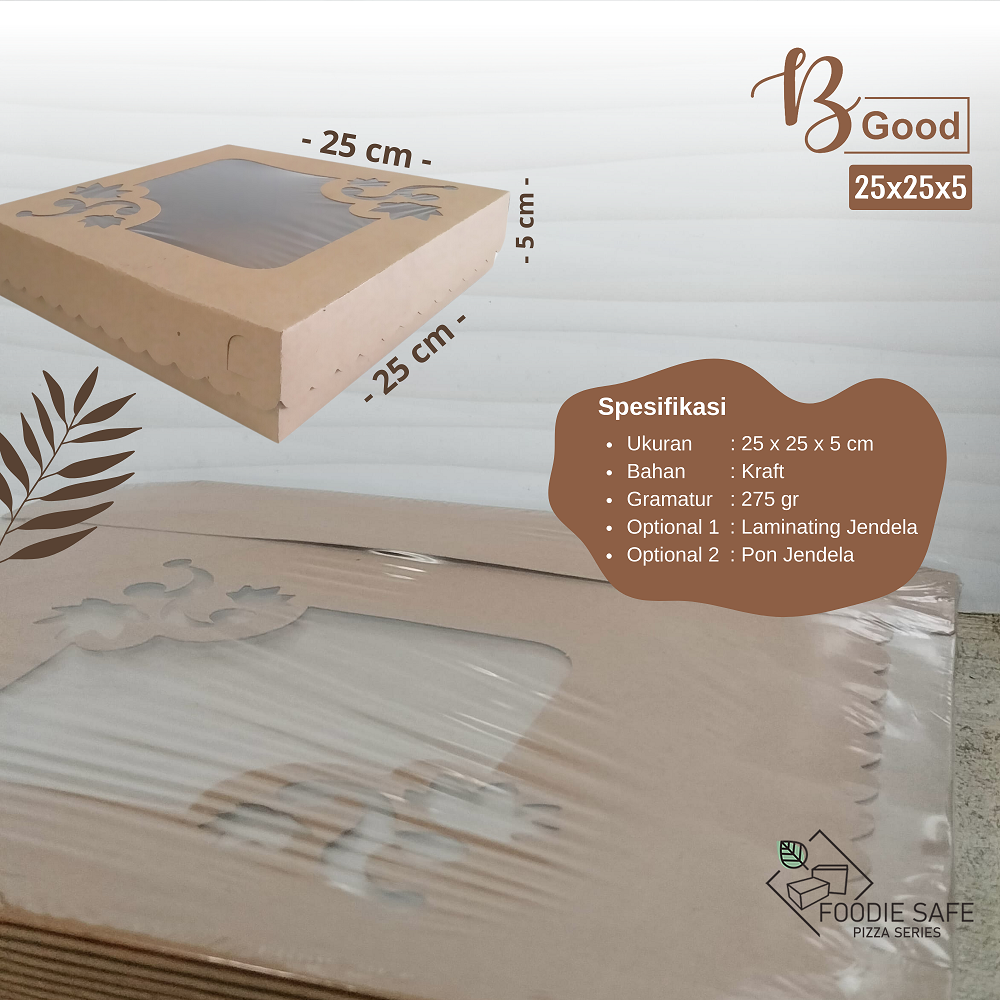 Kotak Kue 25x25x5 B-good Lmt Jendela