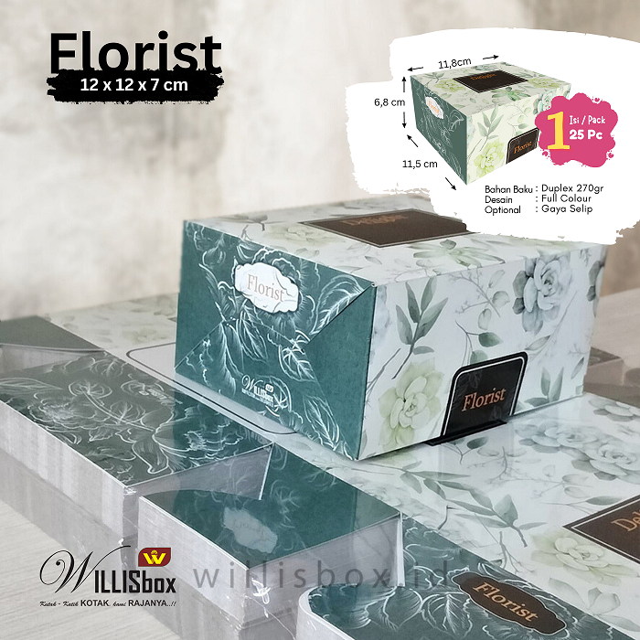 Snack Box 12x12x7 FLORIST (Motif)