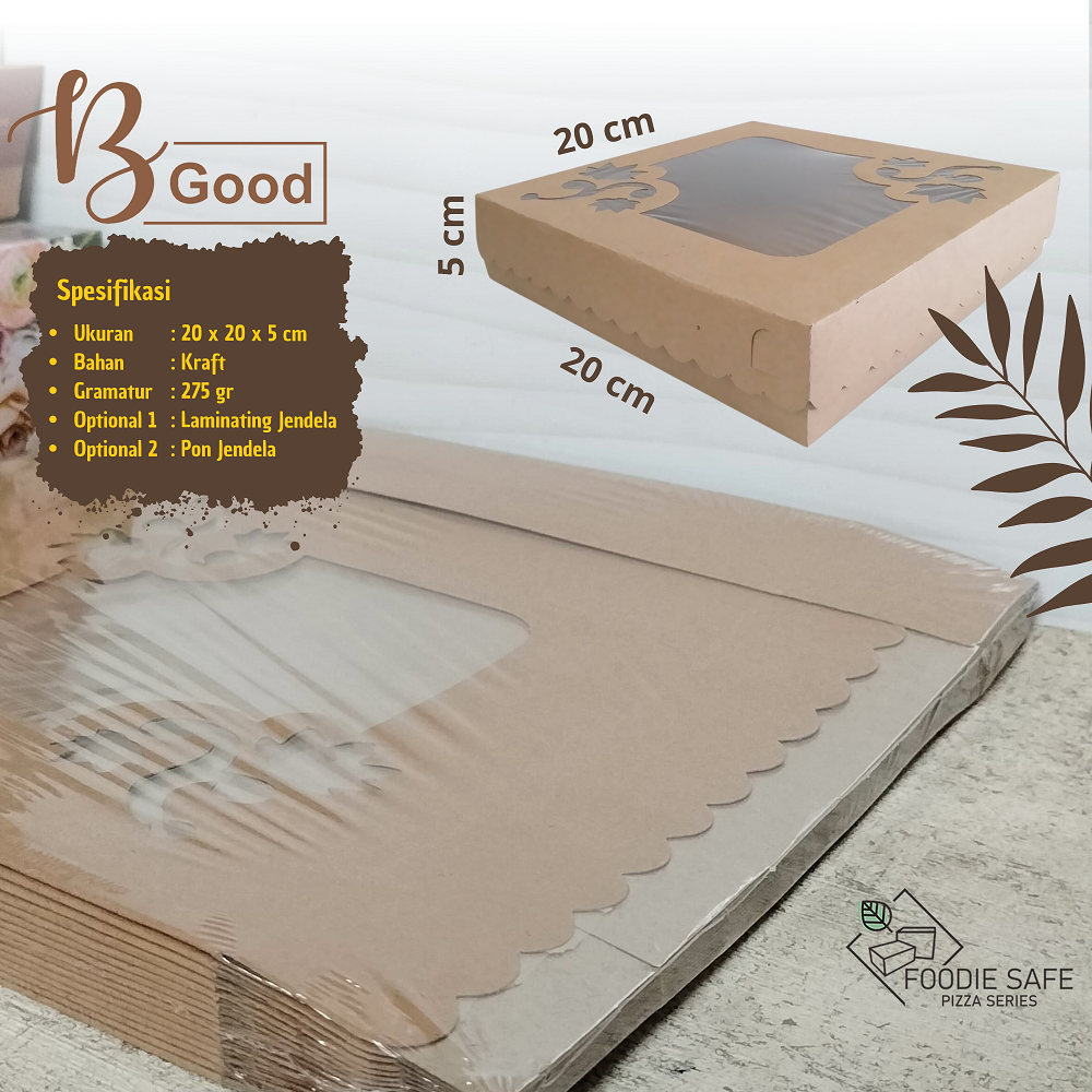 Kotak Kue 20x20x5 B-good Lmt Jendela 