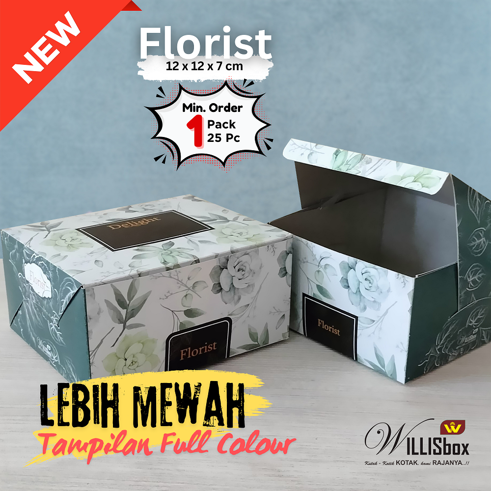 Snack Box 12x12x7 FLORIST (Motif)