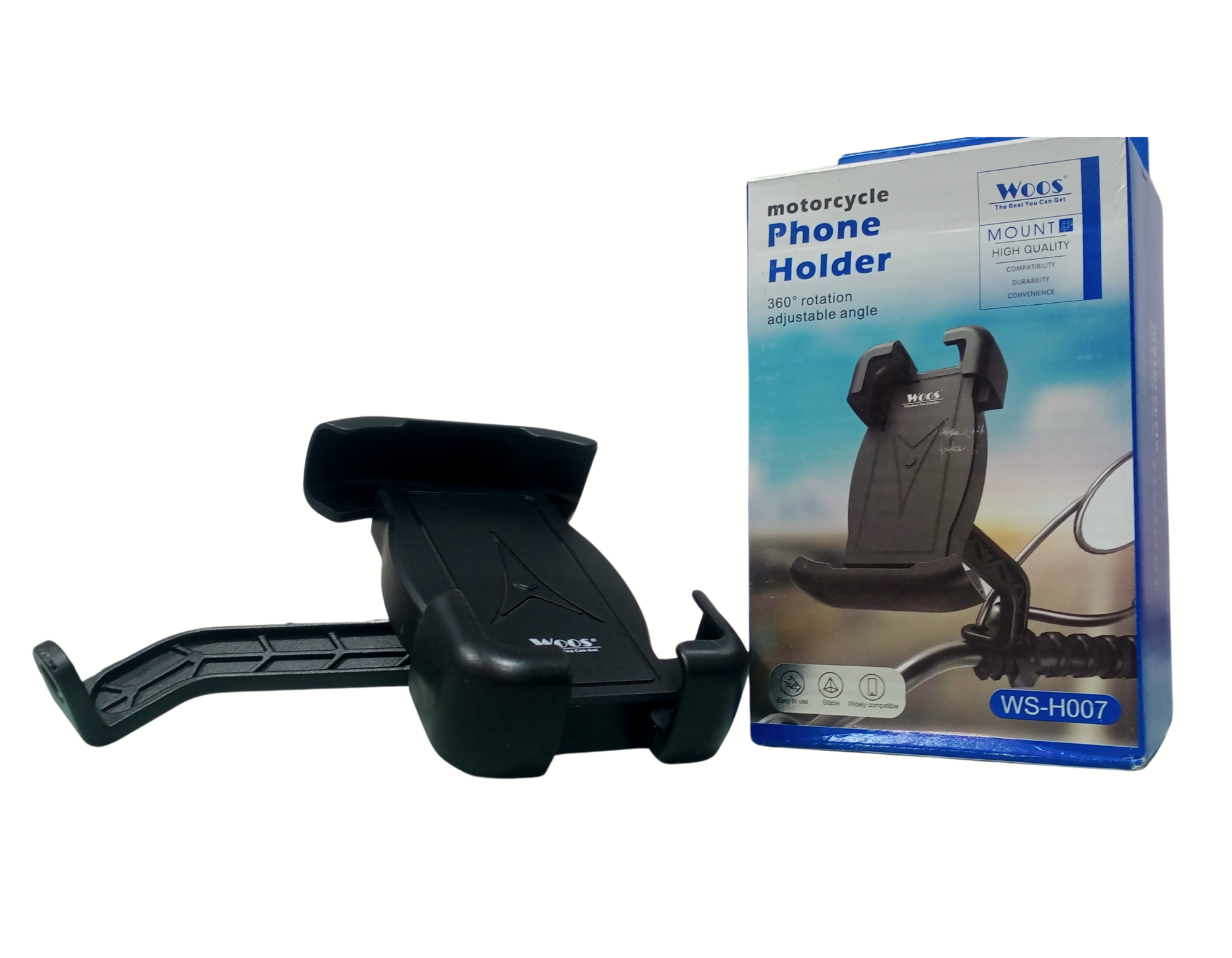 Motorcycle Phone Holder 360° rotation adjustable angle
