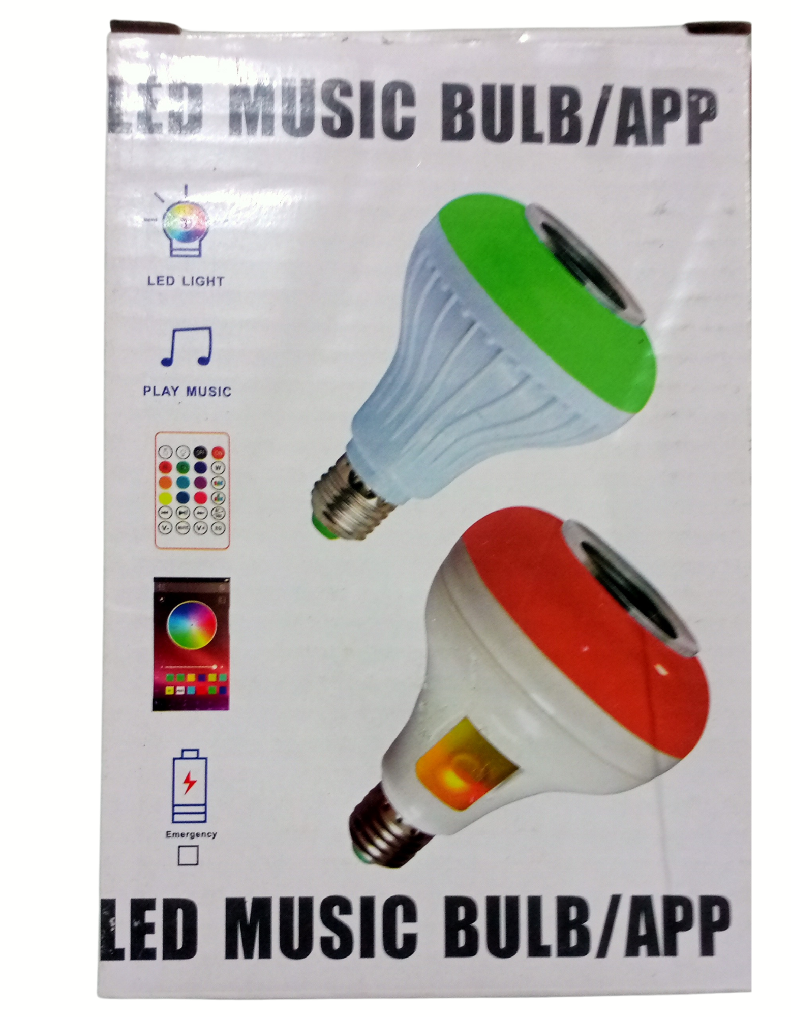 LED MUSIC BULB 12W B22D Base Led Multicolor Rgb Music Bulb,Wireless Bluetooth Bulb With Speaker And Remote Control For Party,Home,Disco Light,Halloween,Home Decoration,Christmas Decoration-Pack Of 1