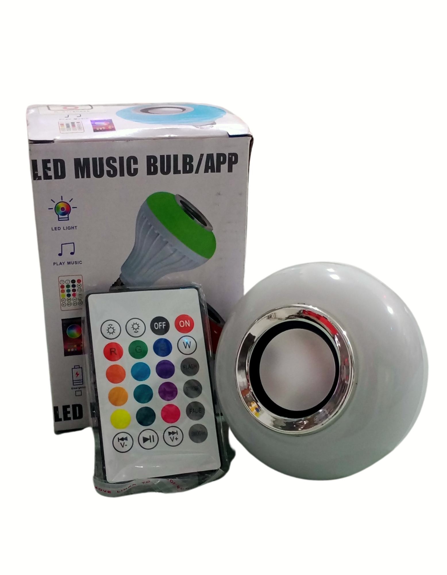 LED MUSIC BULB 12W B22D Base Led Multicolor Rgb Music Bulb,Wireless Bluetooth Bulb With Speaker And Remote Control For Party,Home,Disco Light,Halloween,Home Decoration,Christmas Decoration-Pack Of 1