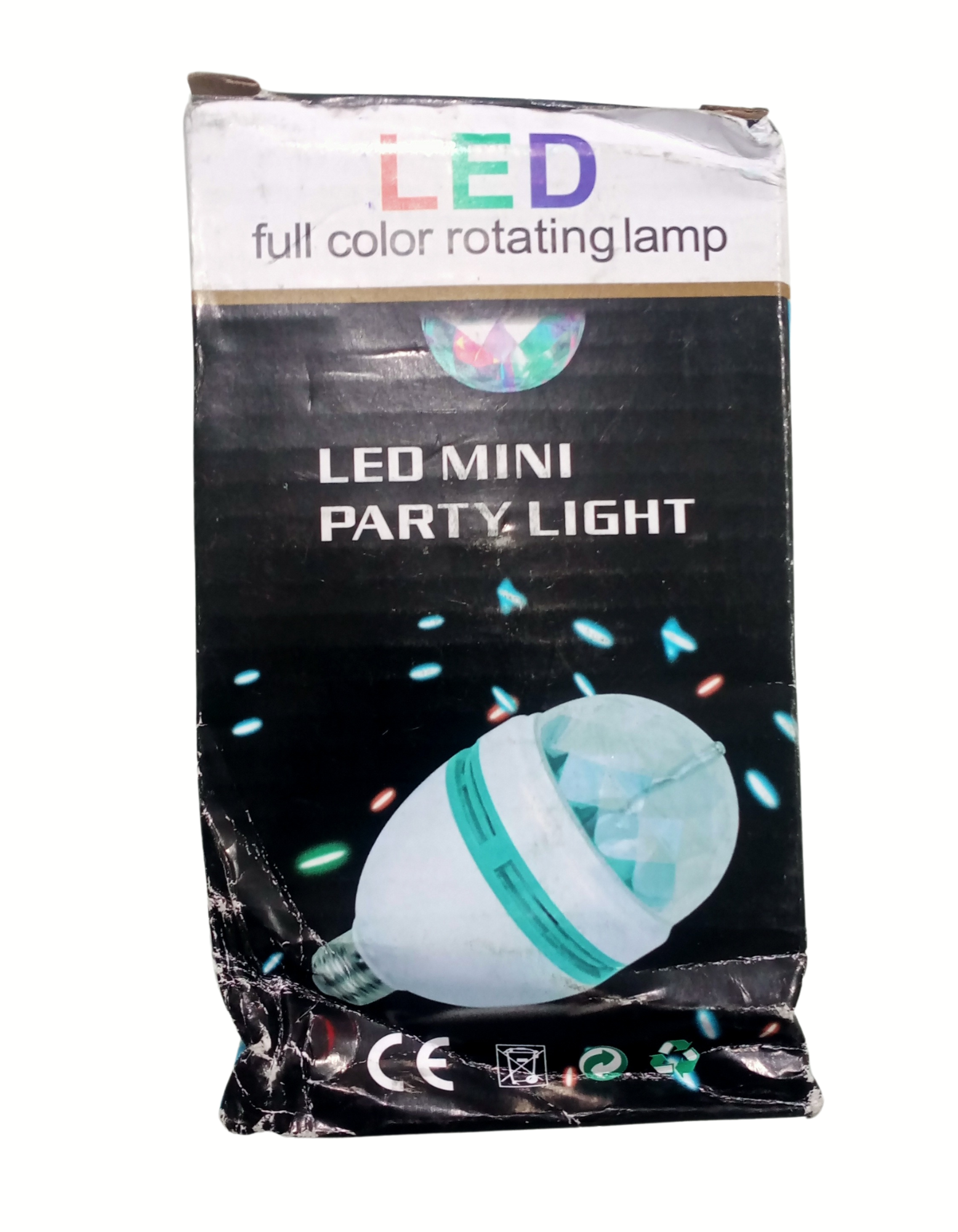 Party Light  360 Degree Led Crystal Rotating Bulb Magic Disco Led Rotating Bulb Light Lamp For Party/Home/Diwali Decoration (Pack of 1) Multicolor