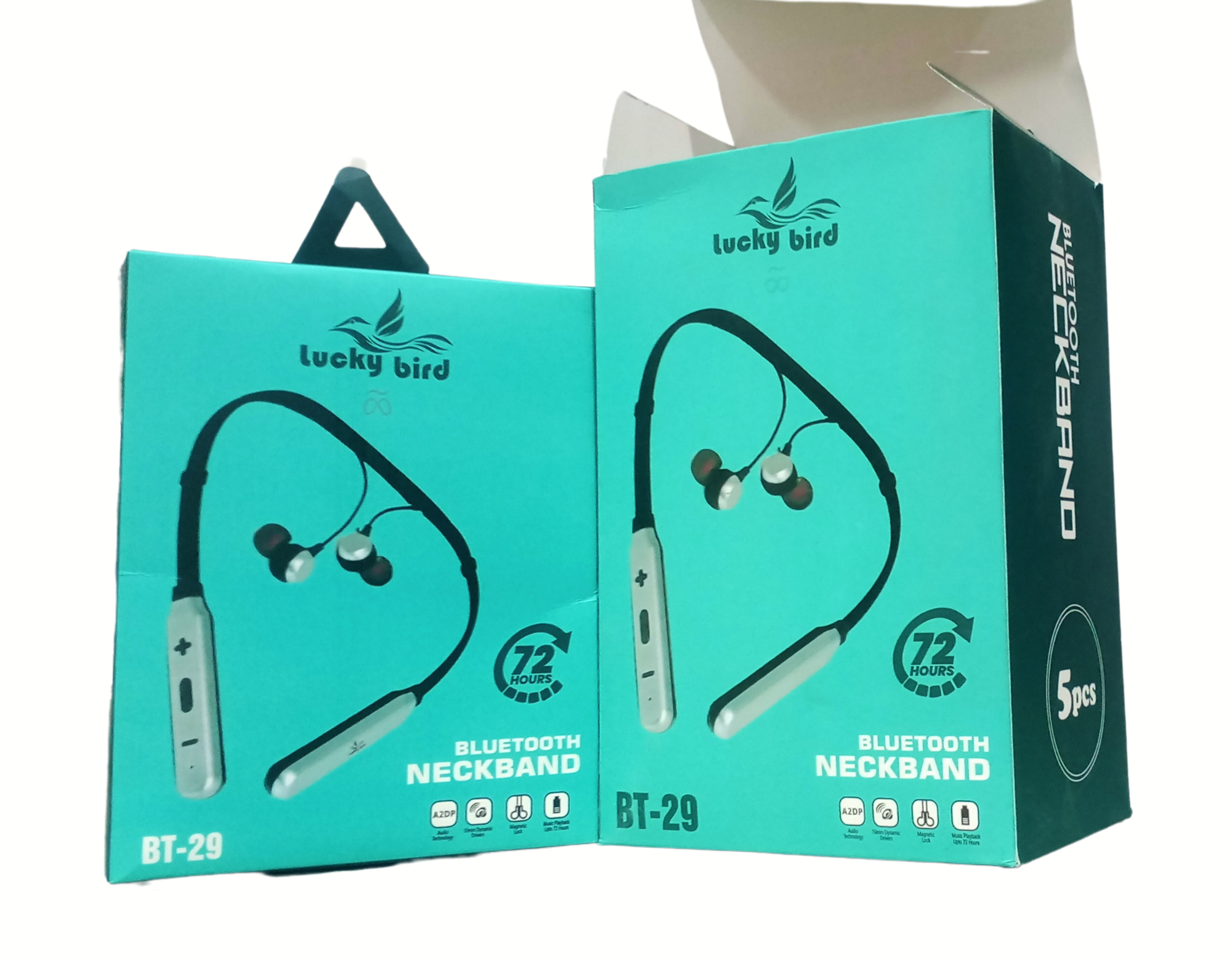 Lucky Bird X9 Neckband Earphones with 10+ Hrs Playback, Type-C Fast Charging, Powerful Bass, Vibration Call Alerts with Mic & Lightweight Design (Blue)