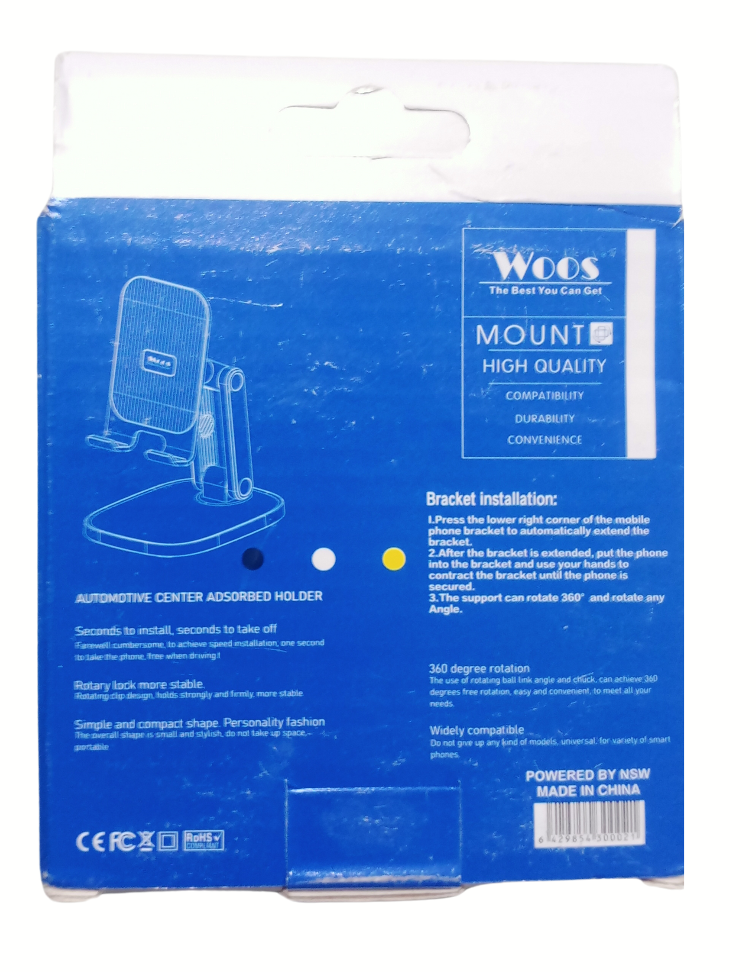 WOOS  Rotatable and Foldable Tabletop Mobile Stand with Stable Metalic Round Base,Multiple adjustments of Height and Angle Phone Stand,Mobile Holder for Smartphones,Tablets,Kindles and for iPad