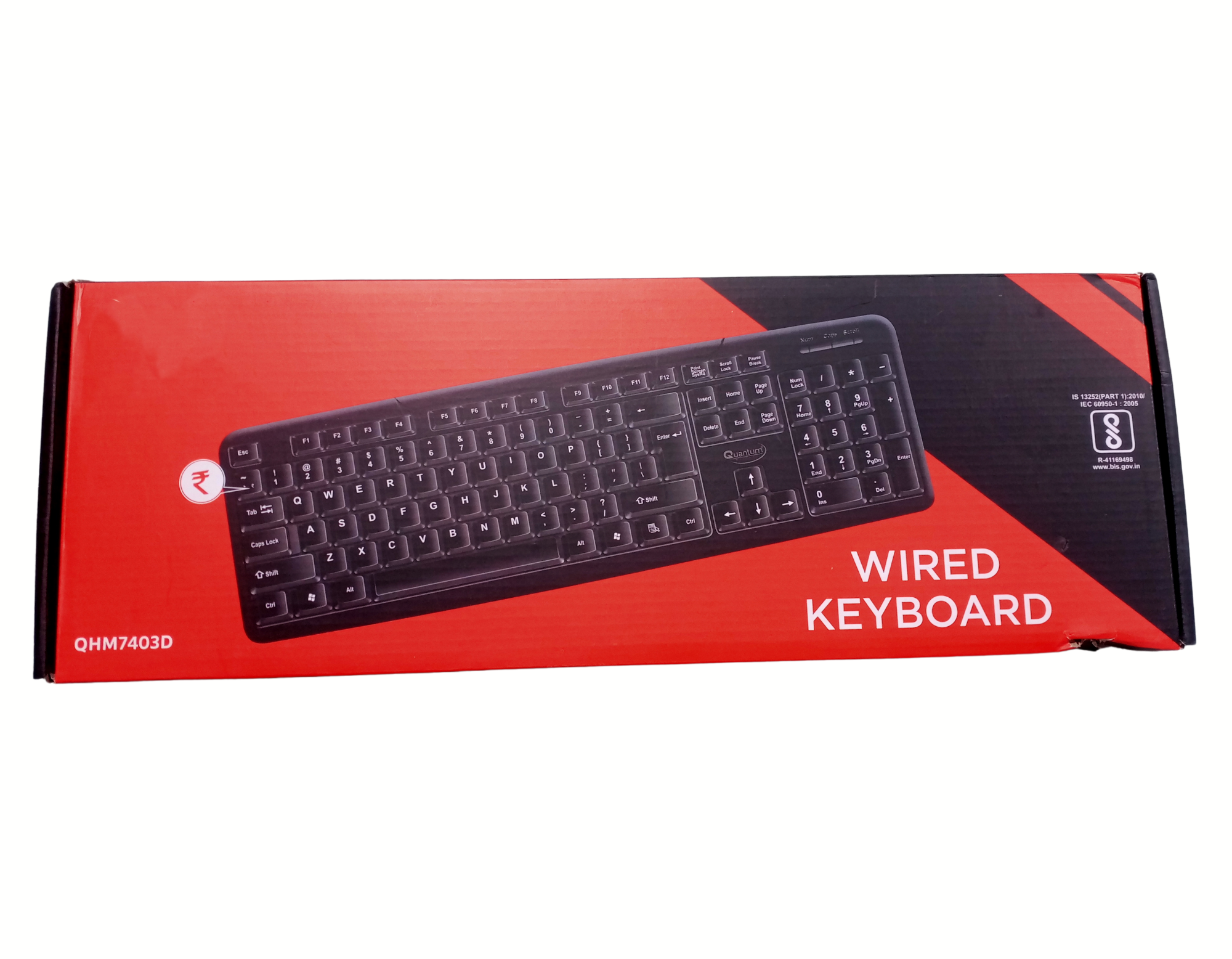 Quantum QHM7406 Spill-Resistant Wired USB Keyboard  (Black)