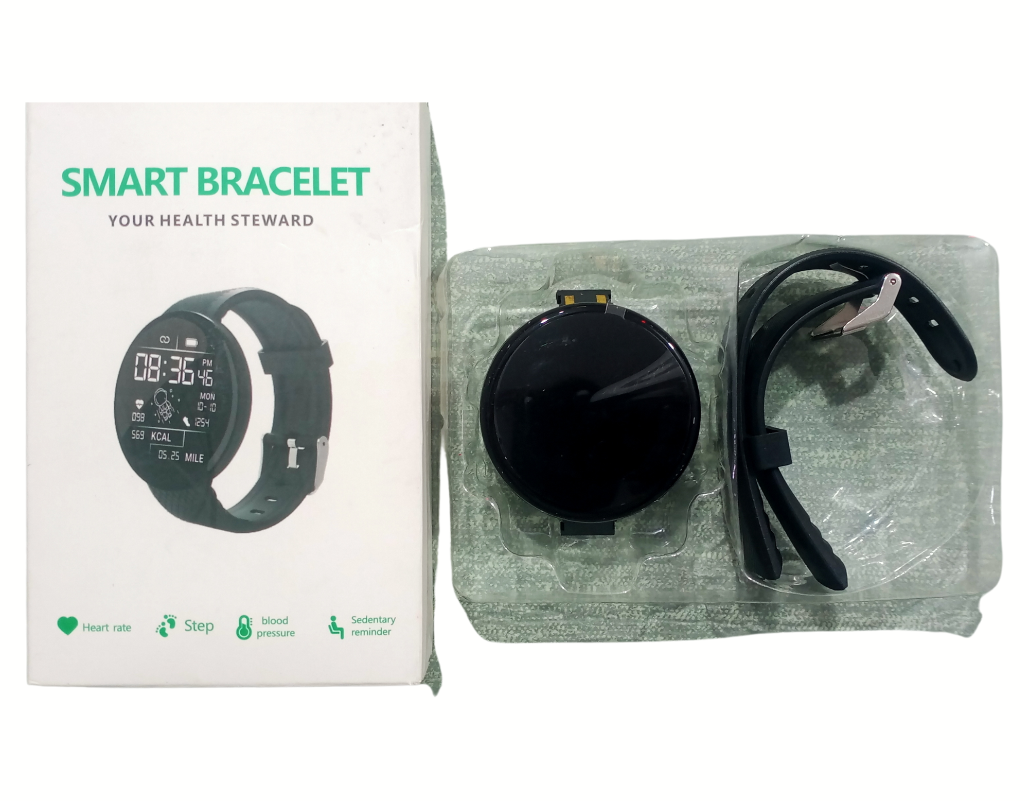 Smart Bracelet ID-116 X Plus Smartwatch Wireless Fitness Smart Band for Men, Women & Kids (Black Strap, Size : Free)