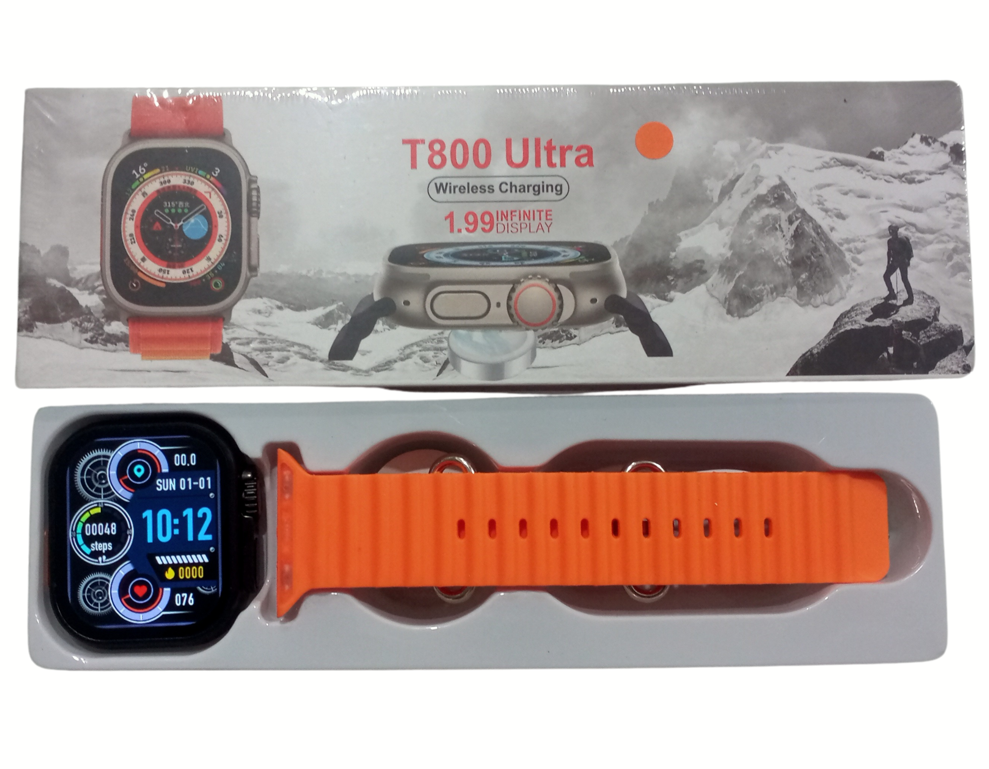 T800 Ultra Smart Watch 1.9” (4.8 cm) Display, Bluetooth Calling HD Smart Watch, Sports Mode, Heart & SpO2 Monitoring, IP68, Fast Charging Smart Ultra 8 Series Watch (Gray)