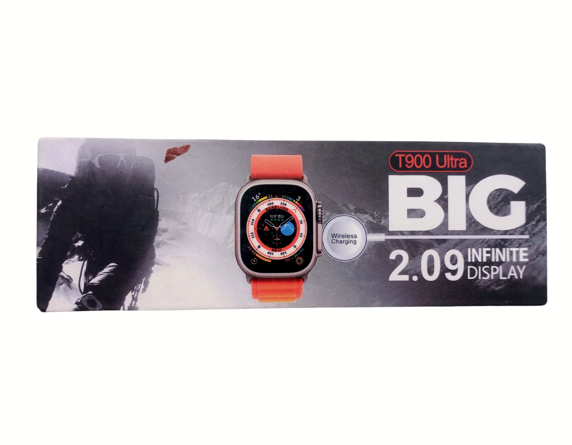 T900 Ultra Big Smart Watch with 2.09" (49mm) HD Display Soof, Fastmart Watch Bluetooth Calling, Heart Rate, Sports Mode, Sleep Monitoring with Waterpr Charge Walking, Running, Cycling(Orange)