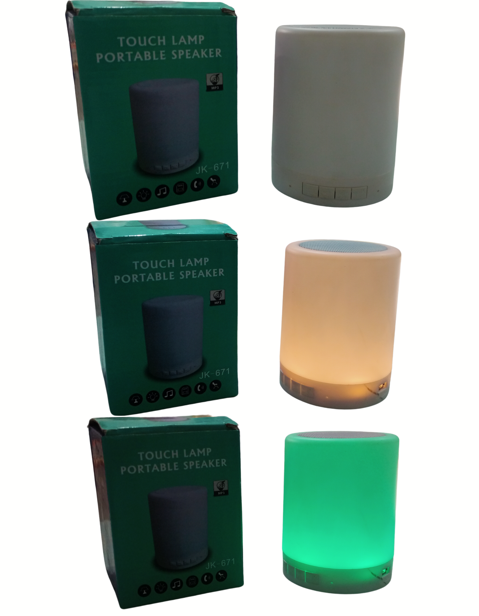 LED Touch Lamp Portable Bluetooth Speaker, Wireless HiFi Speaker Light, USB Rechargeable Portable with TWS