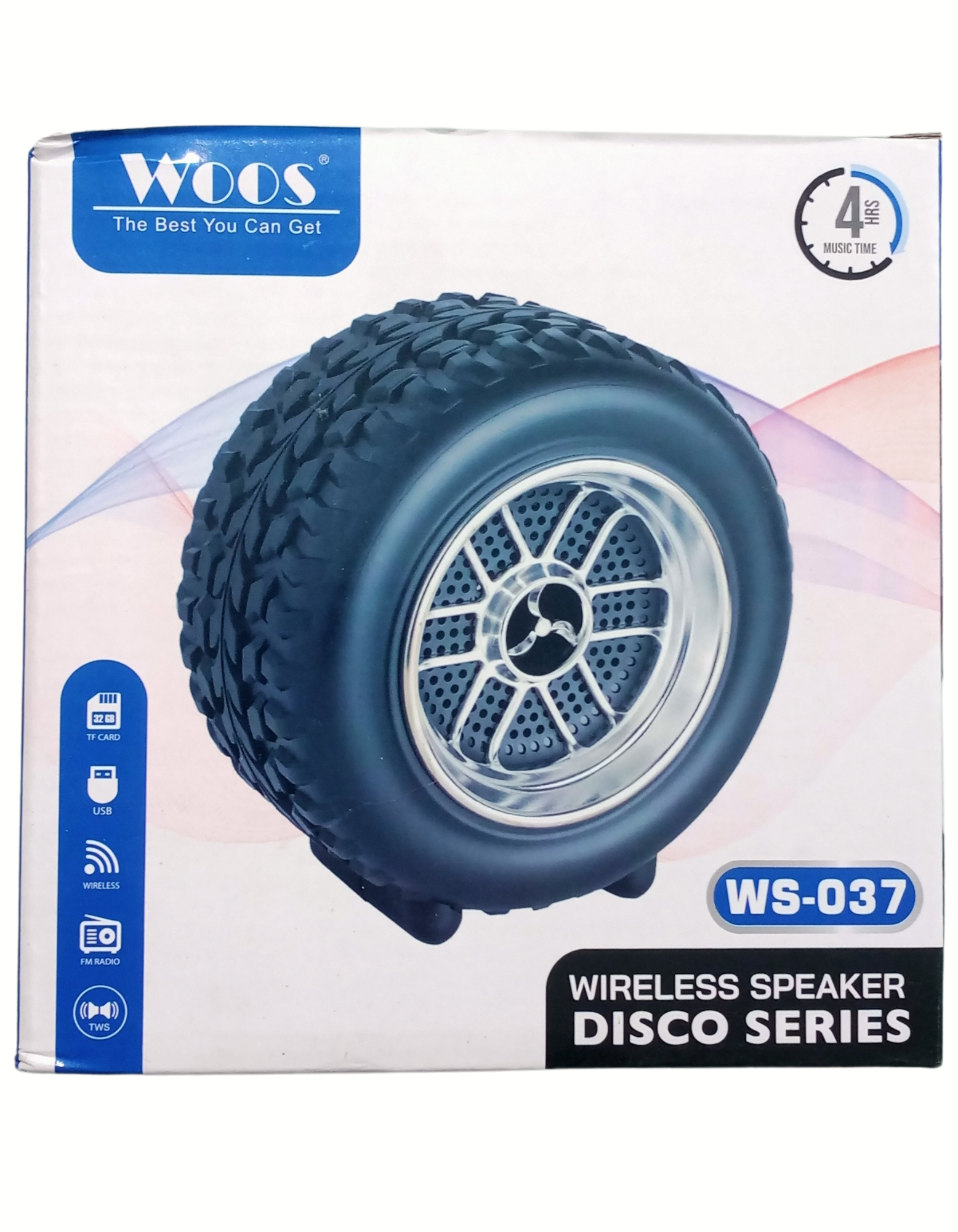 Tyre Speaker, Bluetooth Speaker, Wireless Disco Series, TWS, Wireless, Travel Speaker, Home Audio Speaker, 10W, 1200mah, (Black)