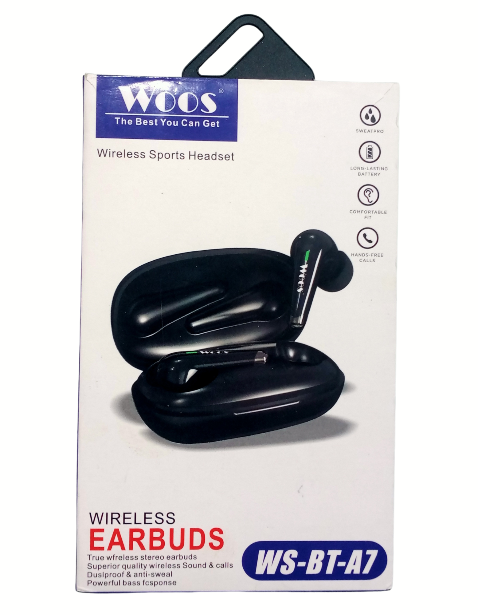 WOOS WS-BT-A7 Sport In-Ear Mini Wireless Single Earbud Bluetooth Headset Bluetooth Headset (Black, True Wireless)