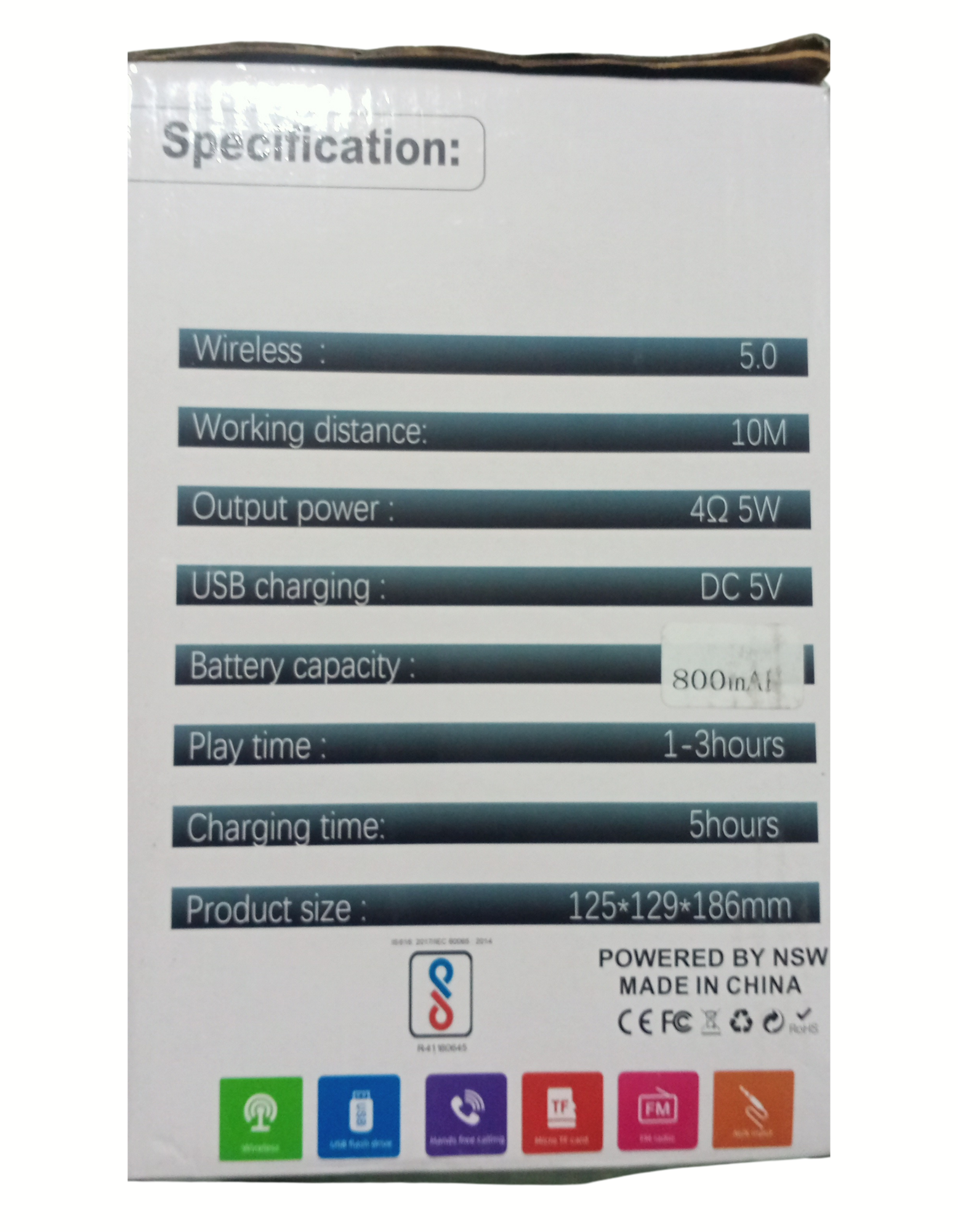Woos Super Bass Ws-03 Speaker Bluetooth Speaker 3D Sound Stereo Bass Wireless Bluetooth Rechargeable Speaker Outdoor/Home Audio Bluetooth Speaker With HD Sound quality, lightweight and Portable for Outdoor and Home 10W Bluetooth Speaker, karaoke
