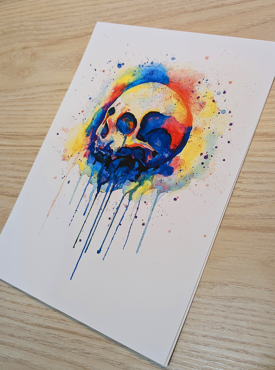 Watercolour Skull