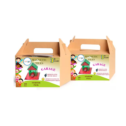 Playmags Starter Pack - Magnetic Tiles for Kids - Garage