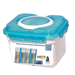 Disney Frozen Stamp Toys - With 36 Colouring Pens and Stamps of Frozen Character and Sheets