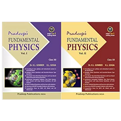 Pradeep's Fundamental Physics Class 12 Vol I & II (2023-24) (Paperback, K L Gomber)