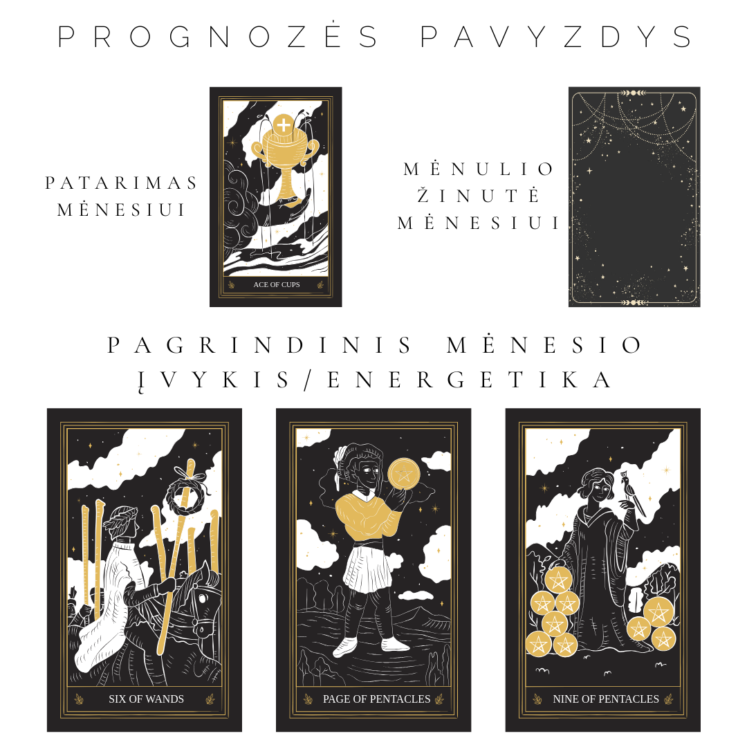 Asmeninė Tarologinė GLAUSTA mėnesio prognozė 