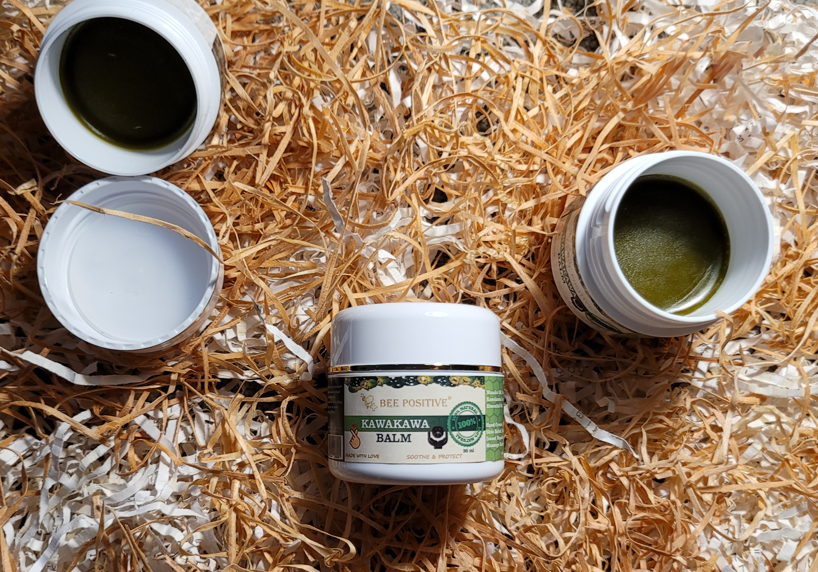 Bee Positive Pure Kawakawa Healing Balm with Manuka Oil & Avocado Oil - 100% Natural Relief for Skin, Aromatherapy, and Wellness (30ml)