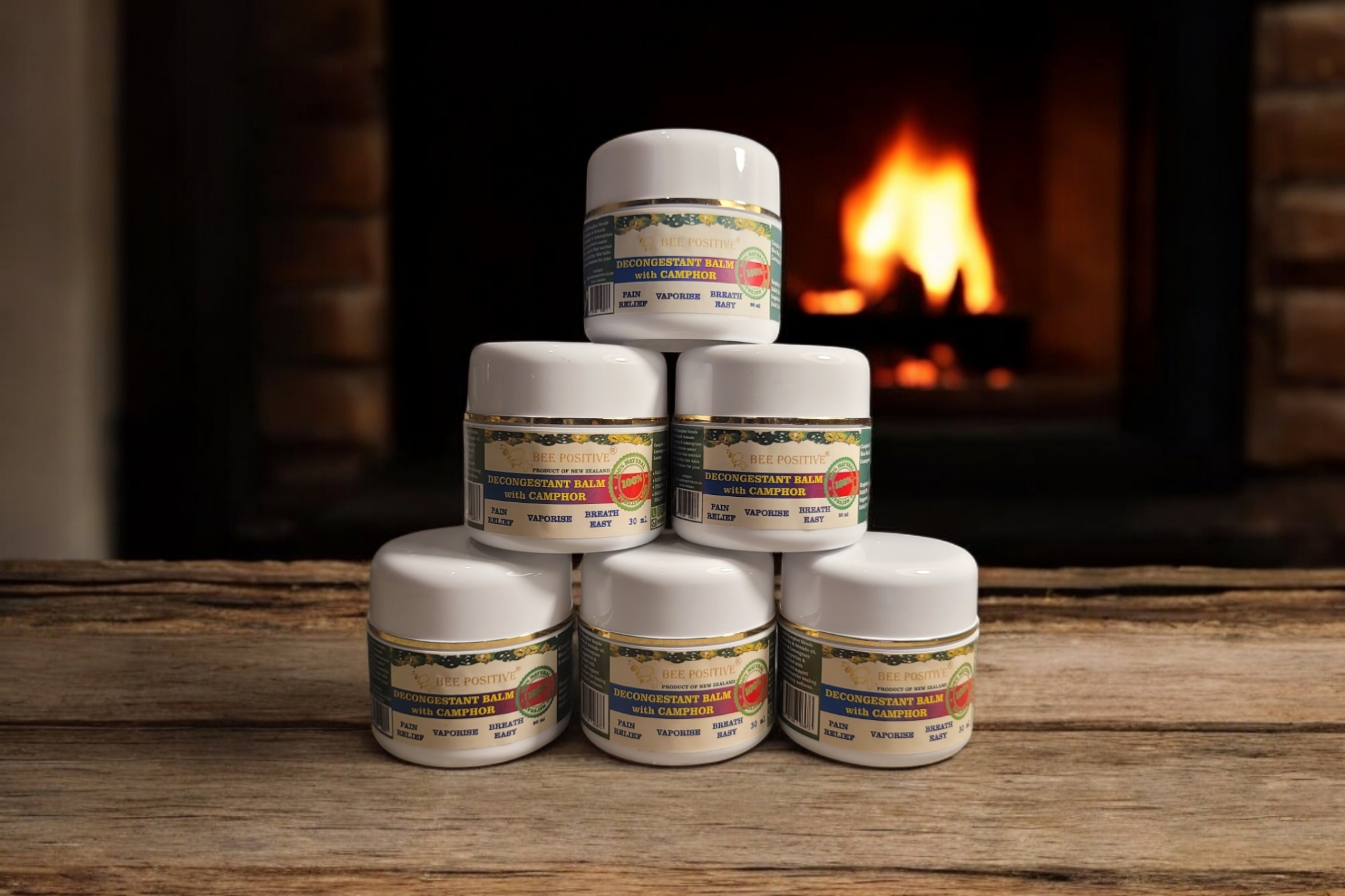 Bee Positive Decongestant Balm with Manuka Oil and Kawakawa Leaves - Pack of 6 (30ml each)