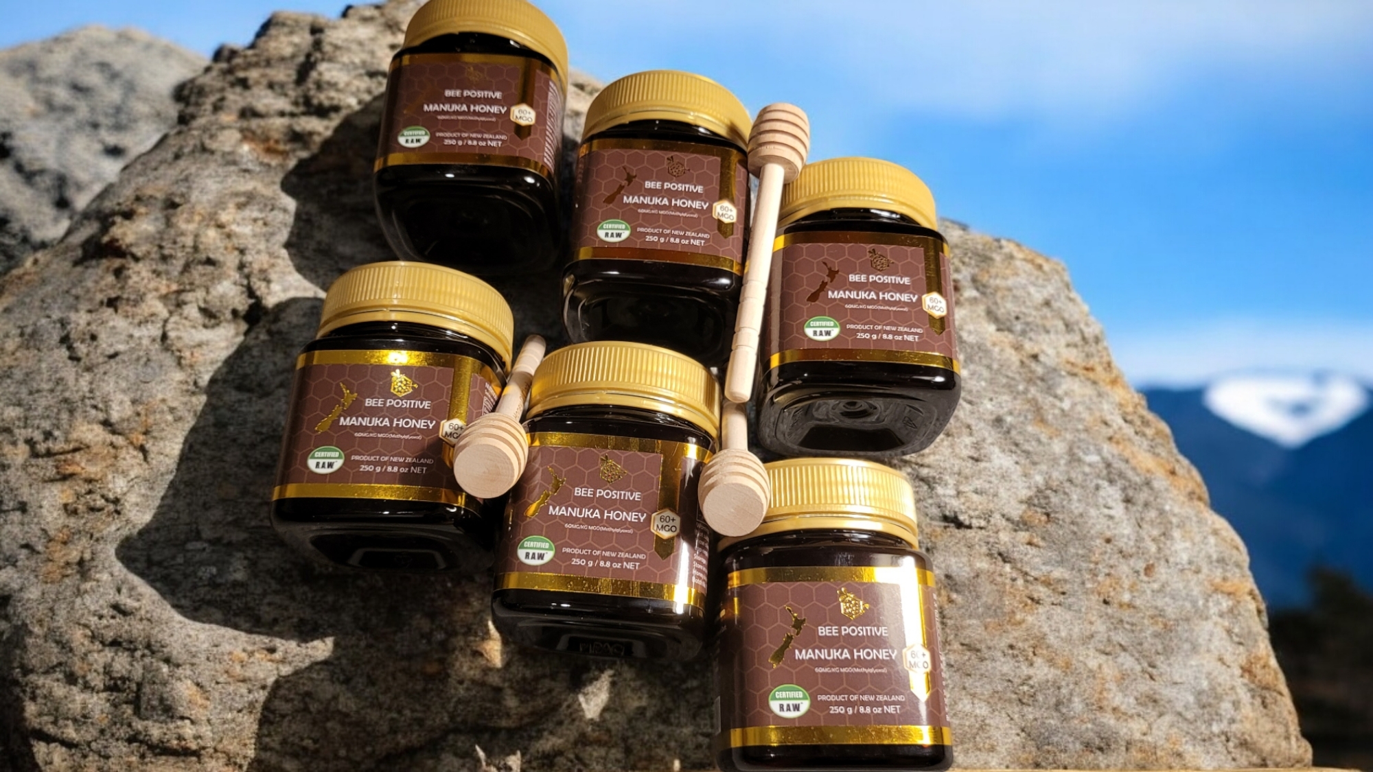 Bee Positive Manuka Honey MGO 60+ - Pack of 6 (250g each)