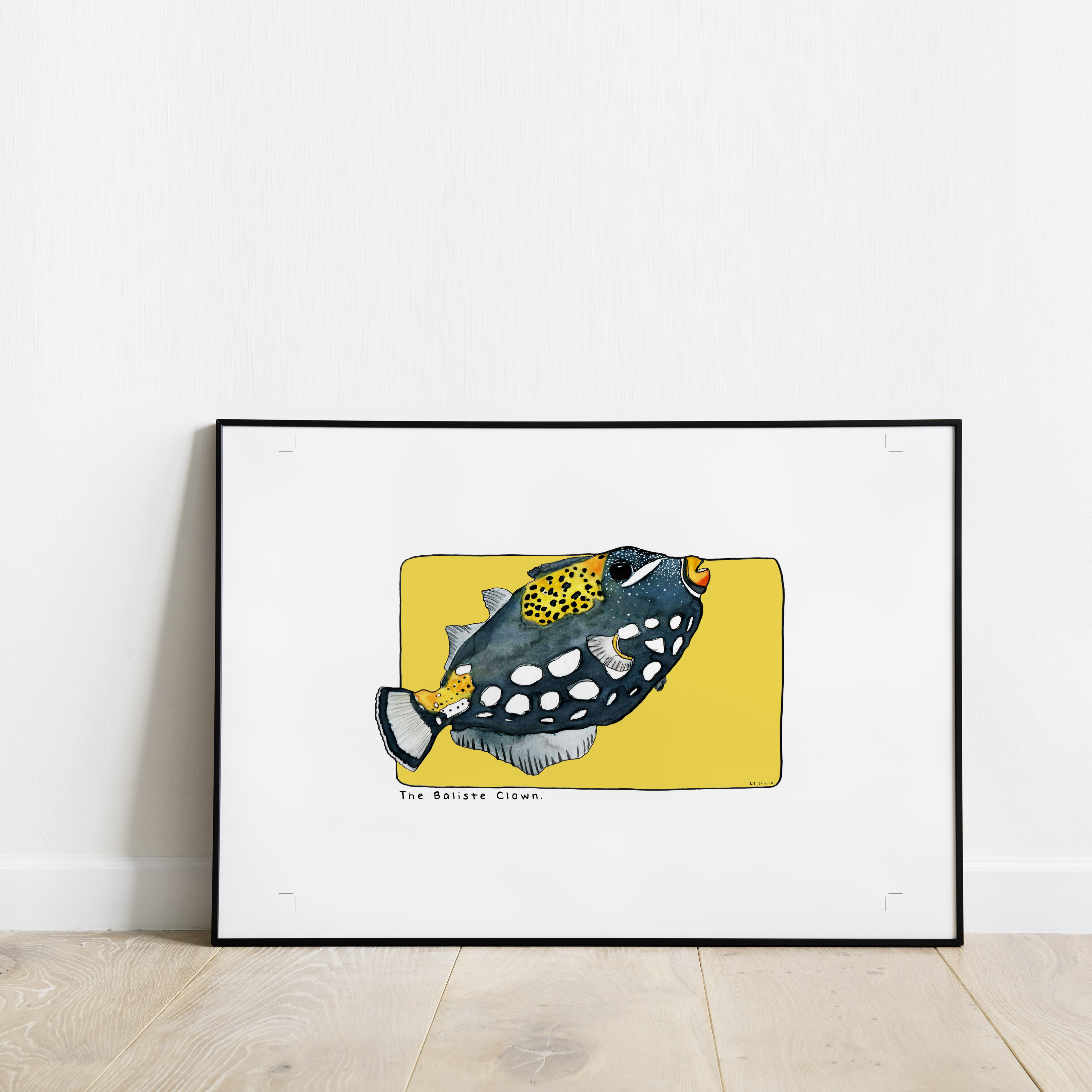 Carte postale & Affiche papier aquarelle - Baliste Clown