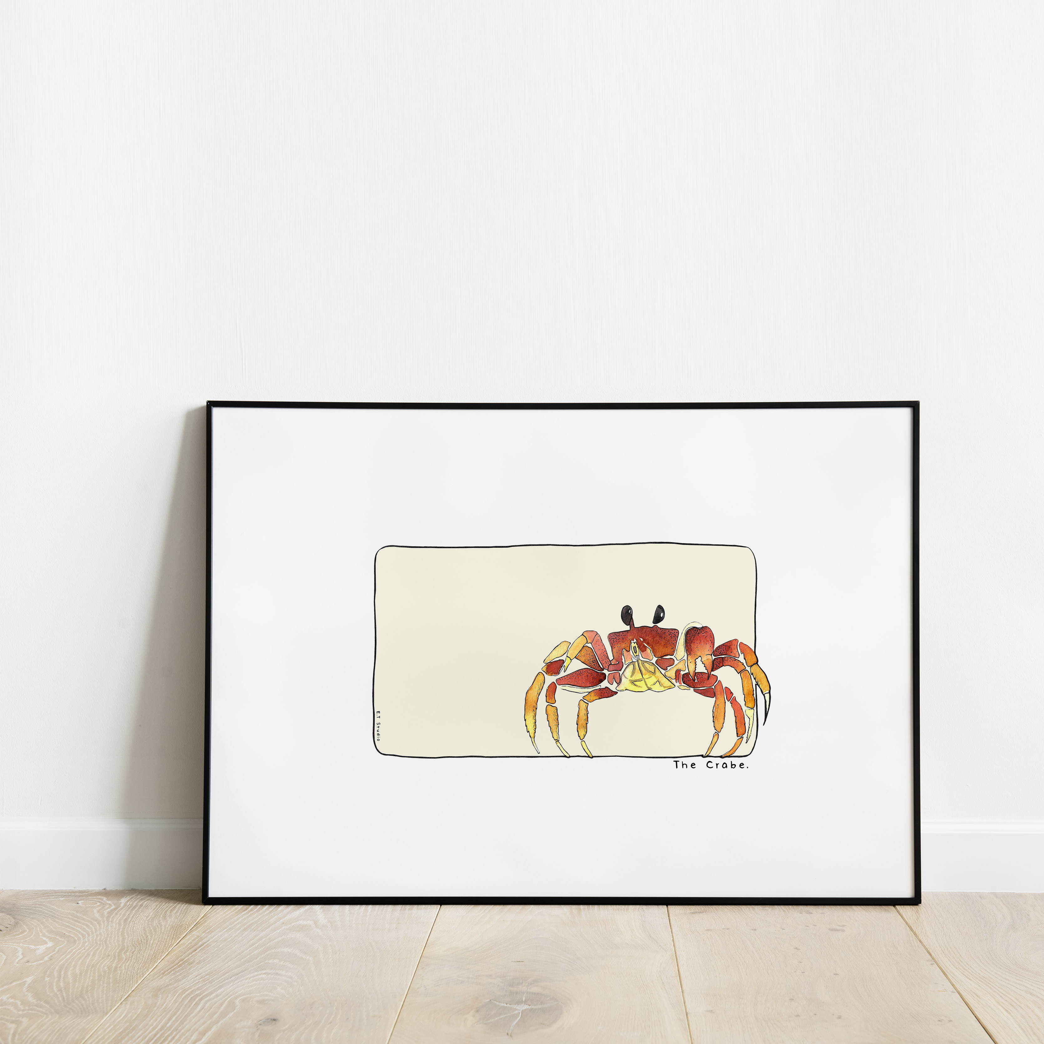 Carte postale & Affiche papier aquarelle - Crabe