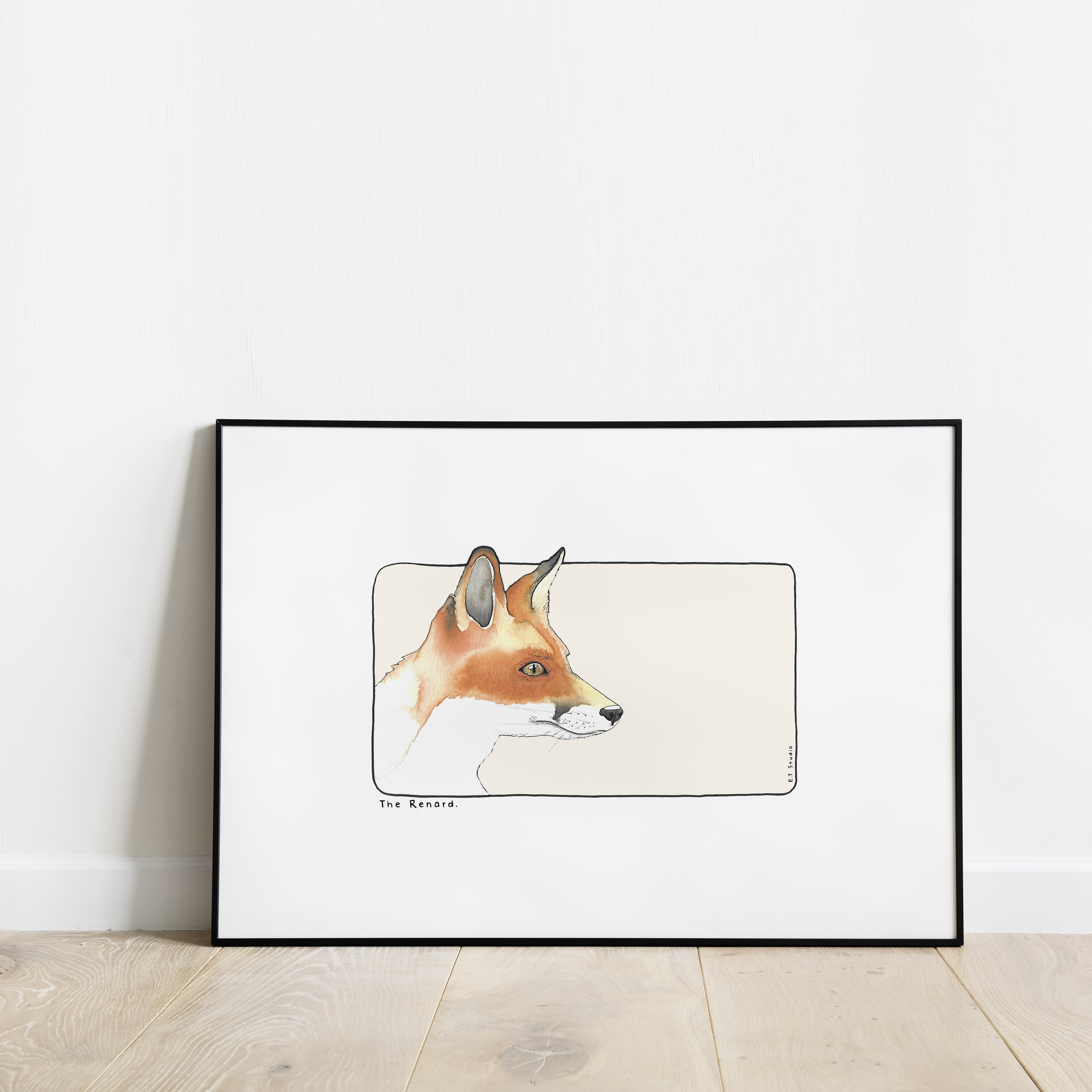 Carte postale & Affiche papier aquarelle - Renard