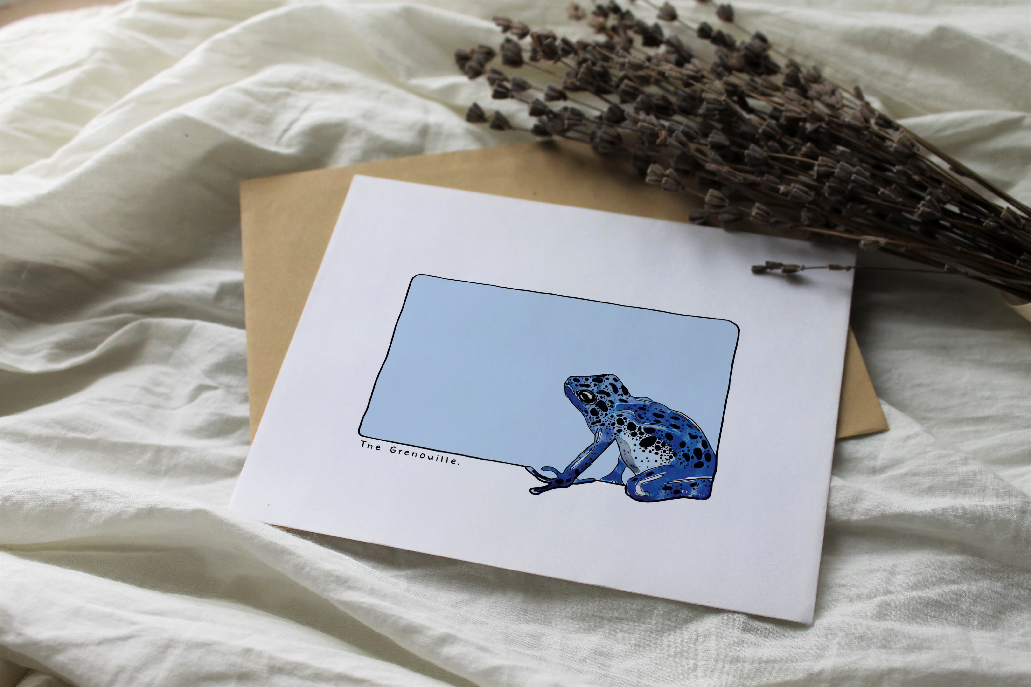 Carte postale & Affiche papier aquarelle - Grenouille