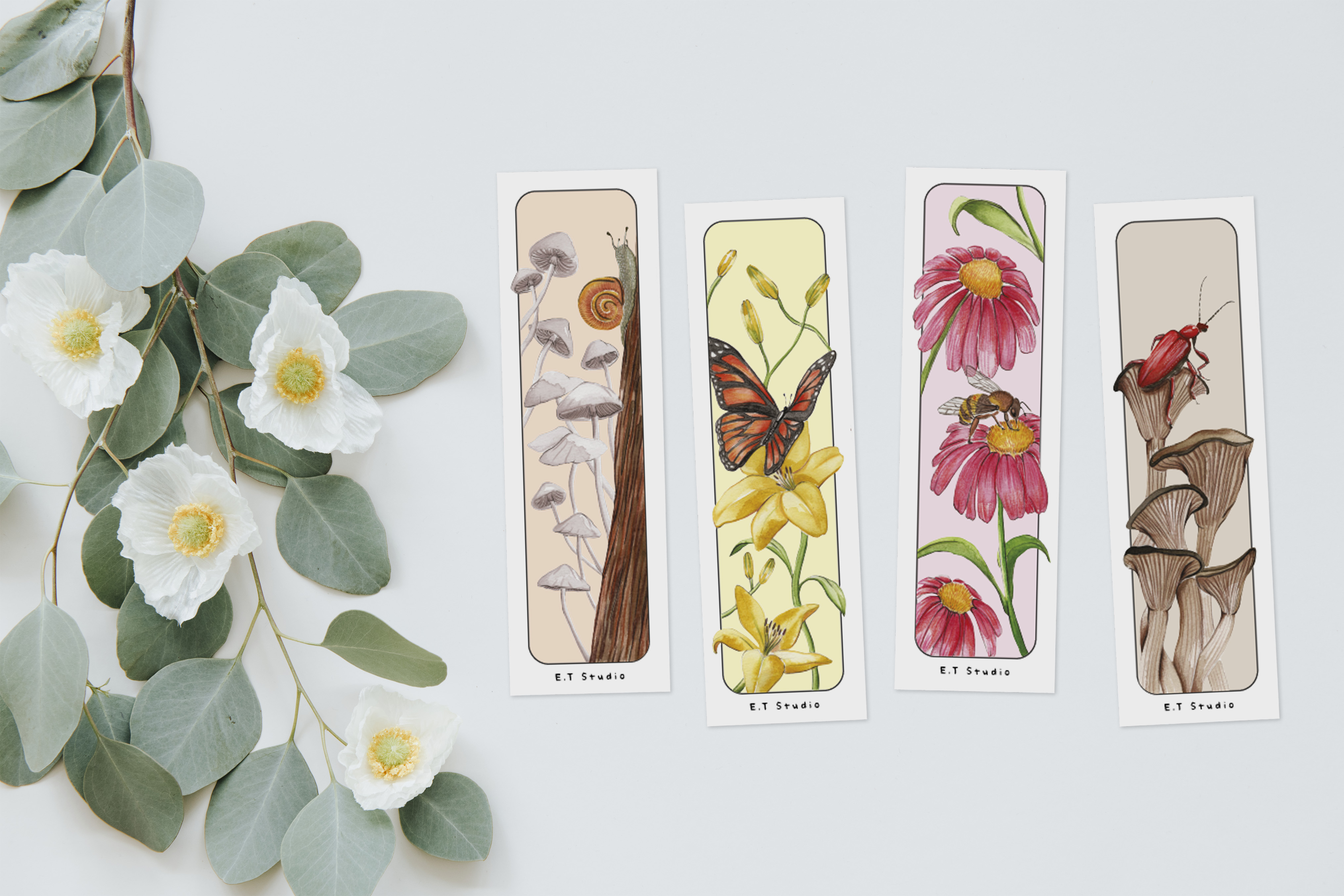 Lot de 4 marque-pages