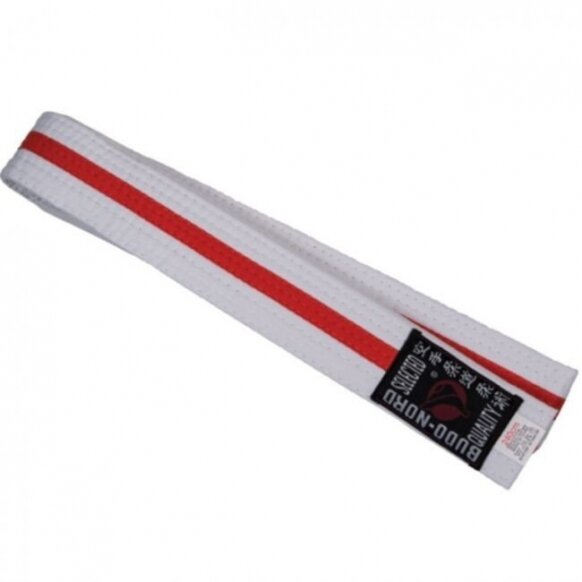 KIMONO DIRŽAS (BALTAS SU ORANŽINE JUOSTELE)