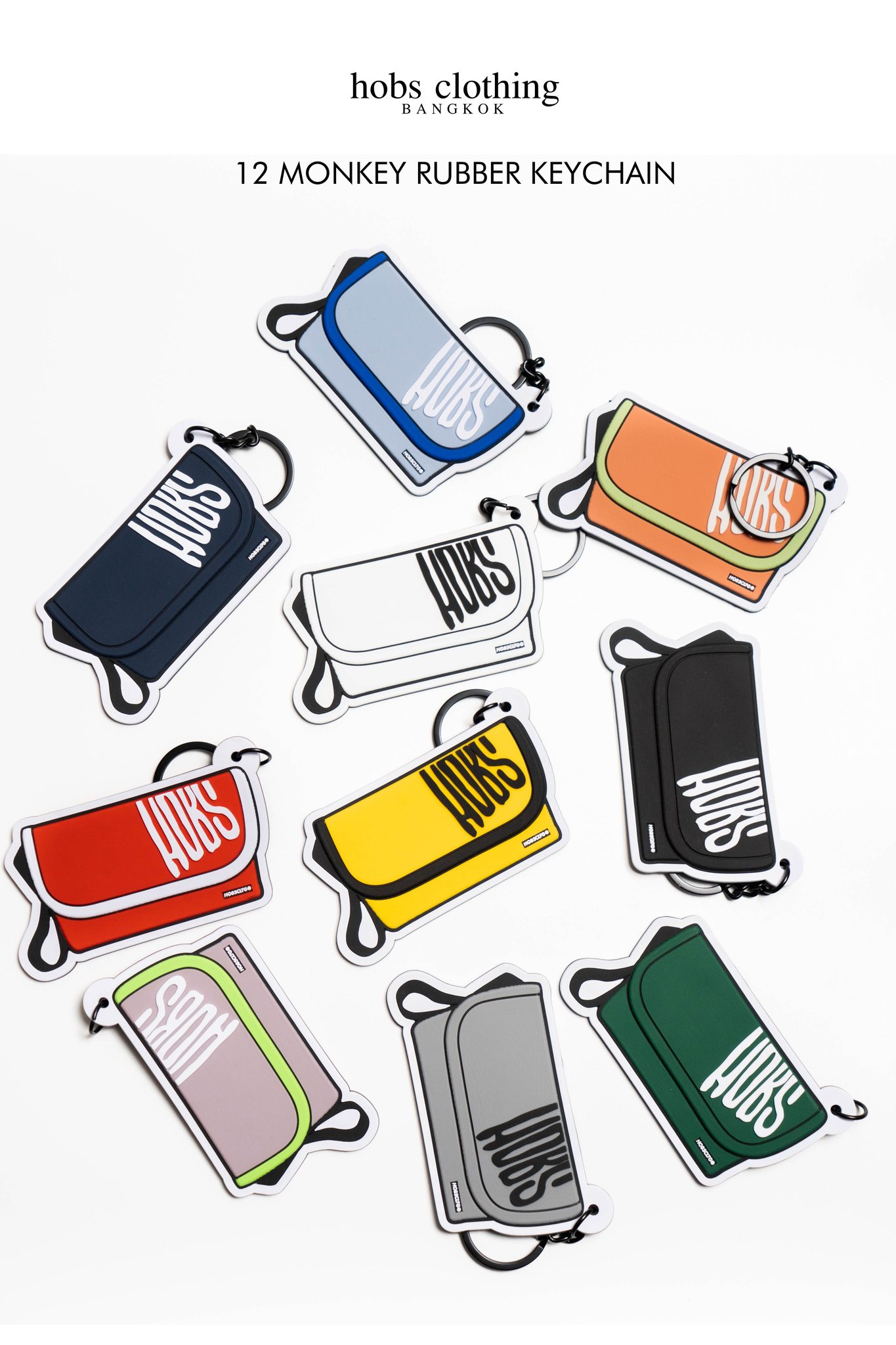 HOBS 12MONKEY RUBBER KEYCHAIN