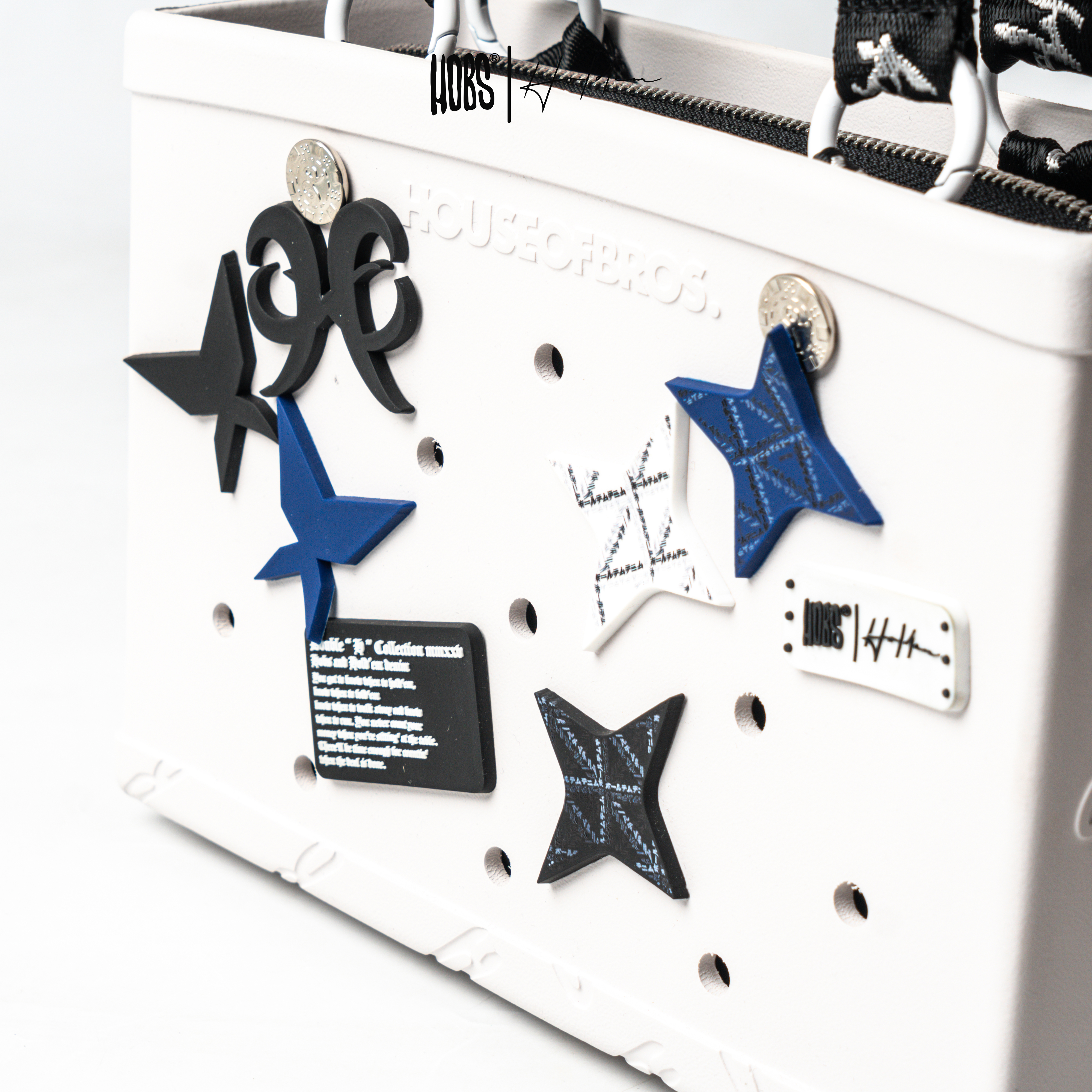 DOUBLE “H” LOU LOU EVA TOTE MULTICOLOR RUBBER CHARMS