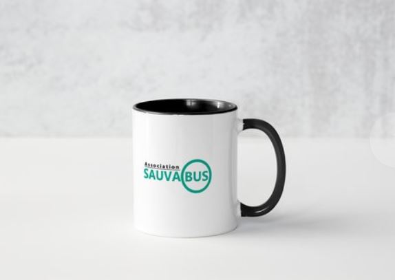 Mug noir et blanc - Bus AGORA