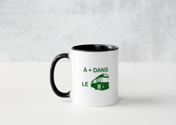 Mug noir et blanc - Bus SC10