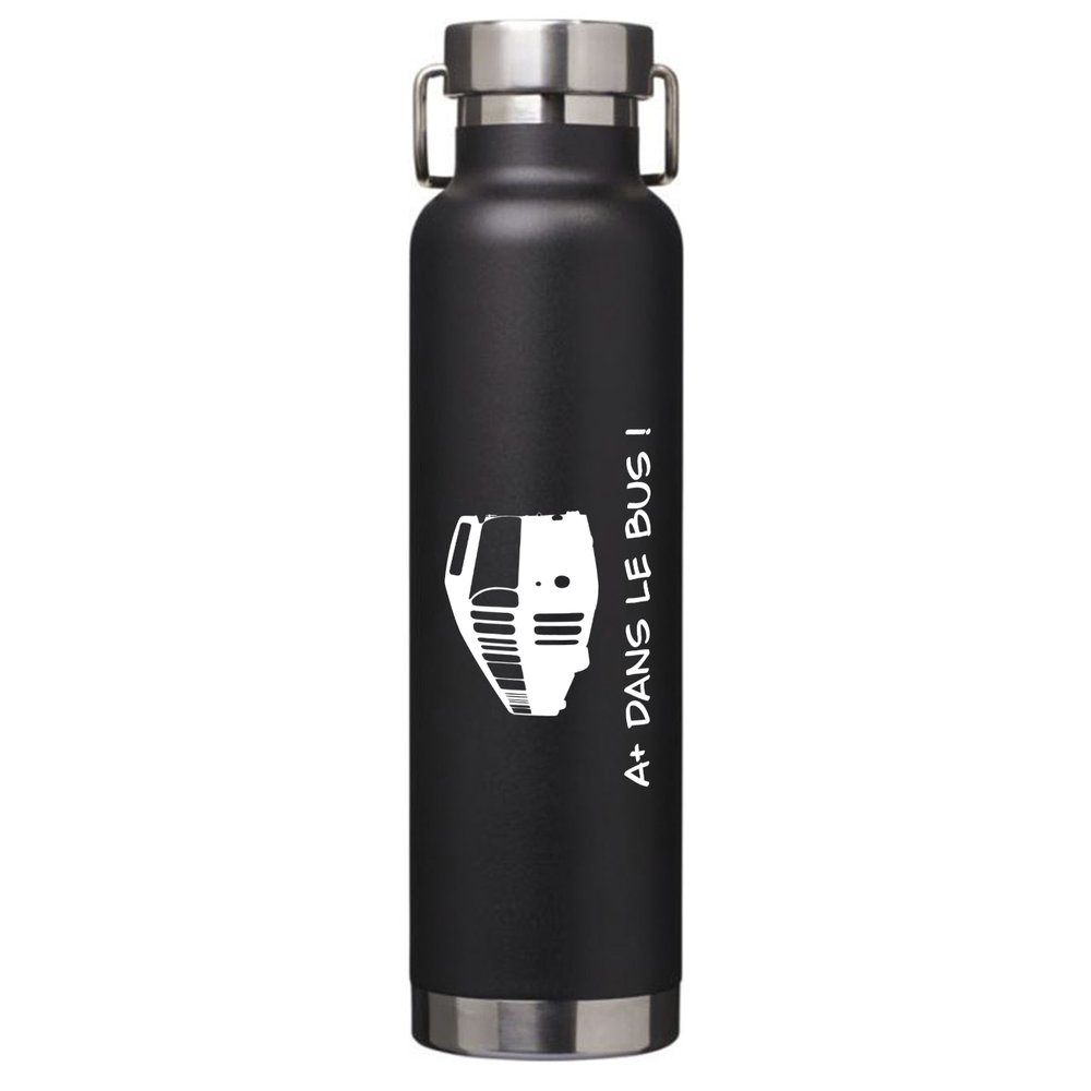Gourde isotherme noire SC10 A+ dans le bus !