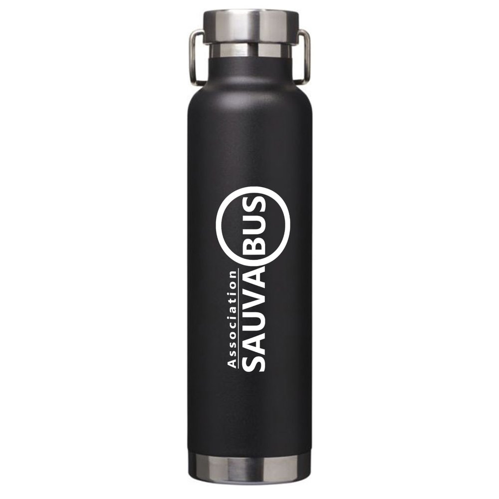 Gourde isotherme noire SC10 A+ dans le bus !
