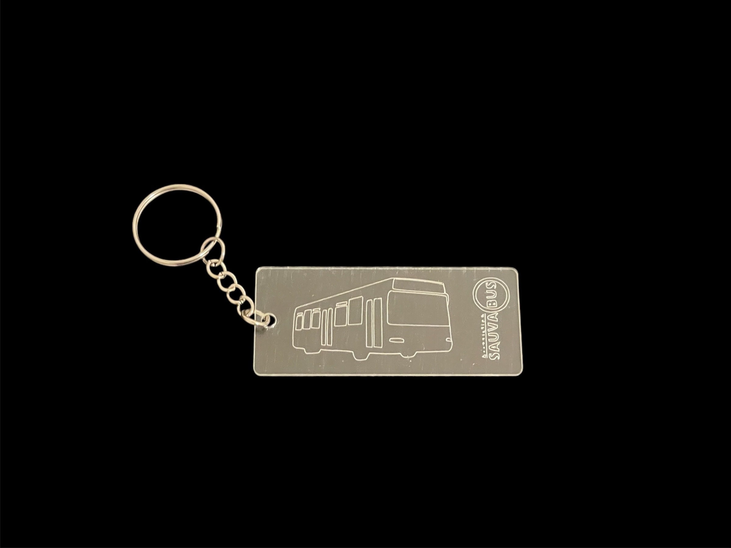 Porte-clés transparent gravé Agora