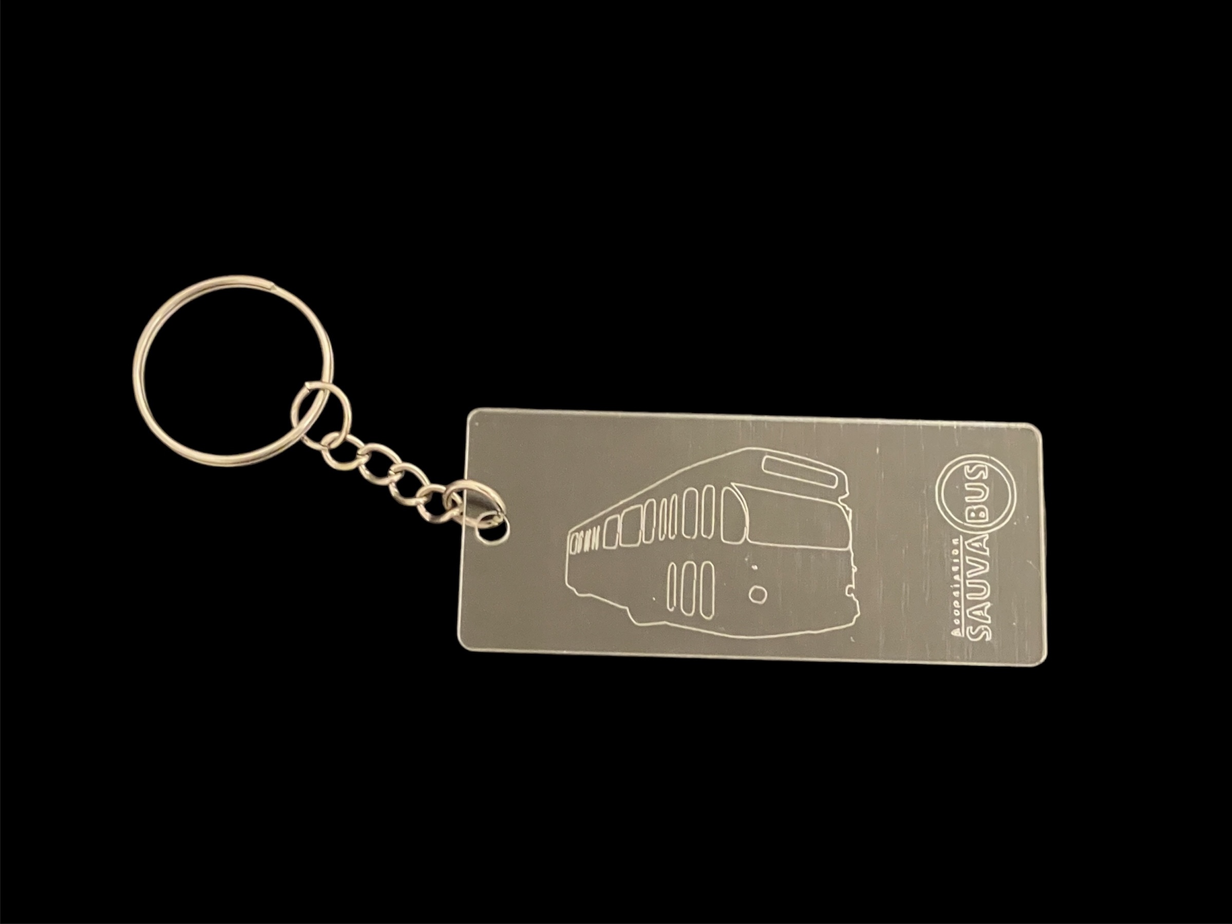 Porte-clés transparent gravé Agora