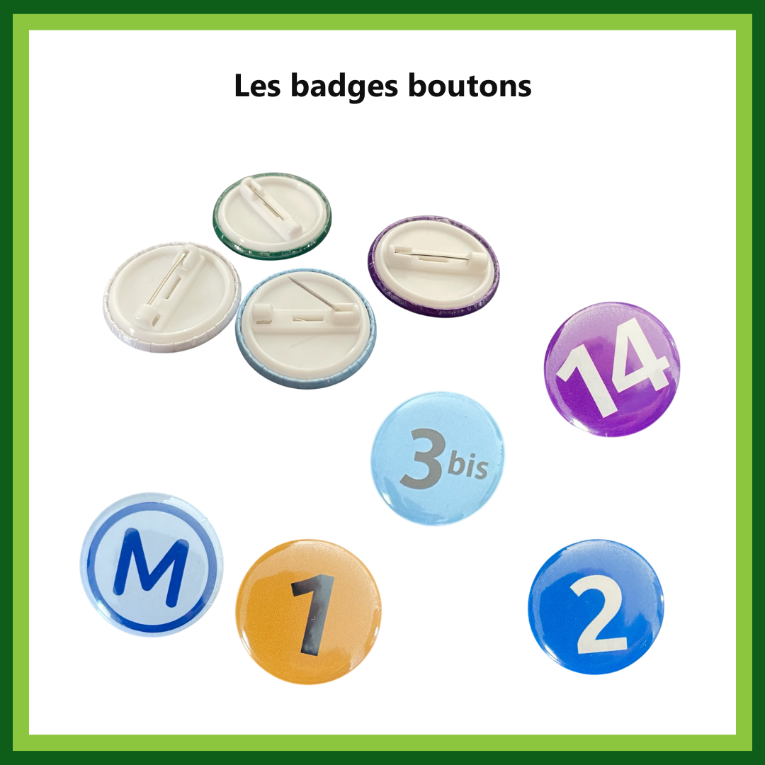Badges boutons du RER (2,7 cm)