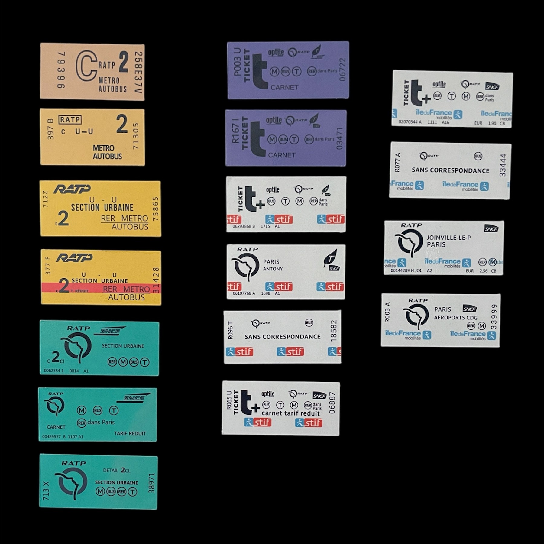 Magnets : "Ticket carton RATP"